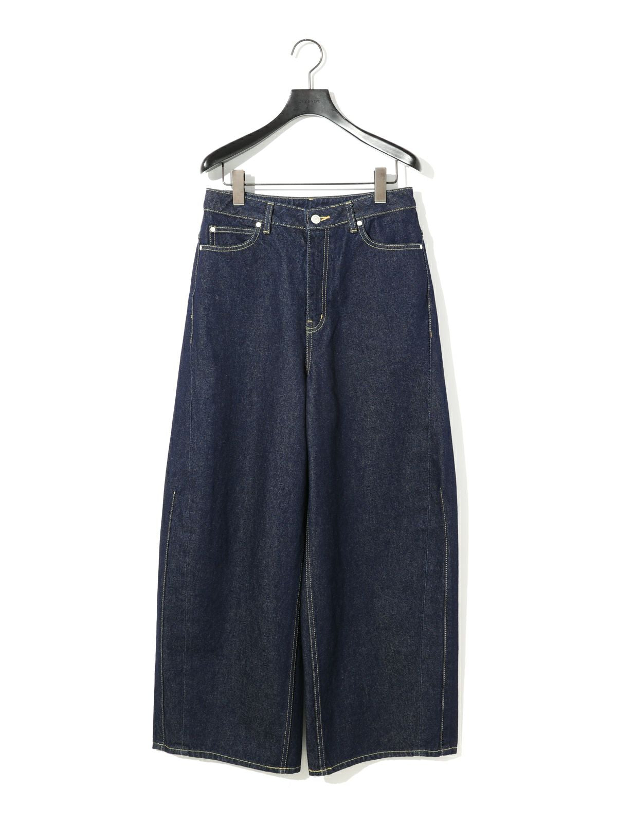 barrel leg wide denim