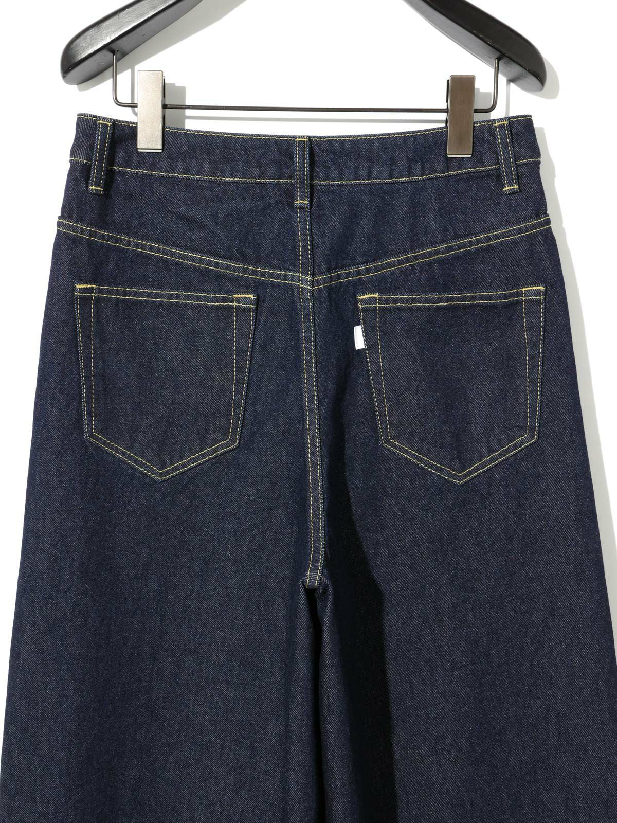 barrel leg wide denim