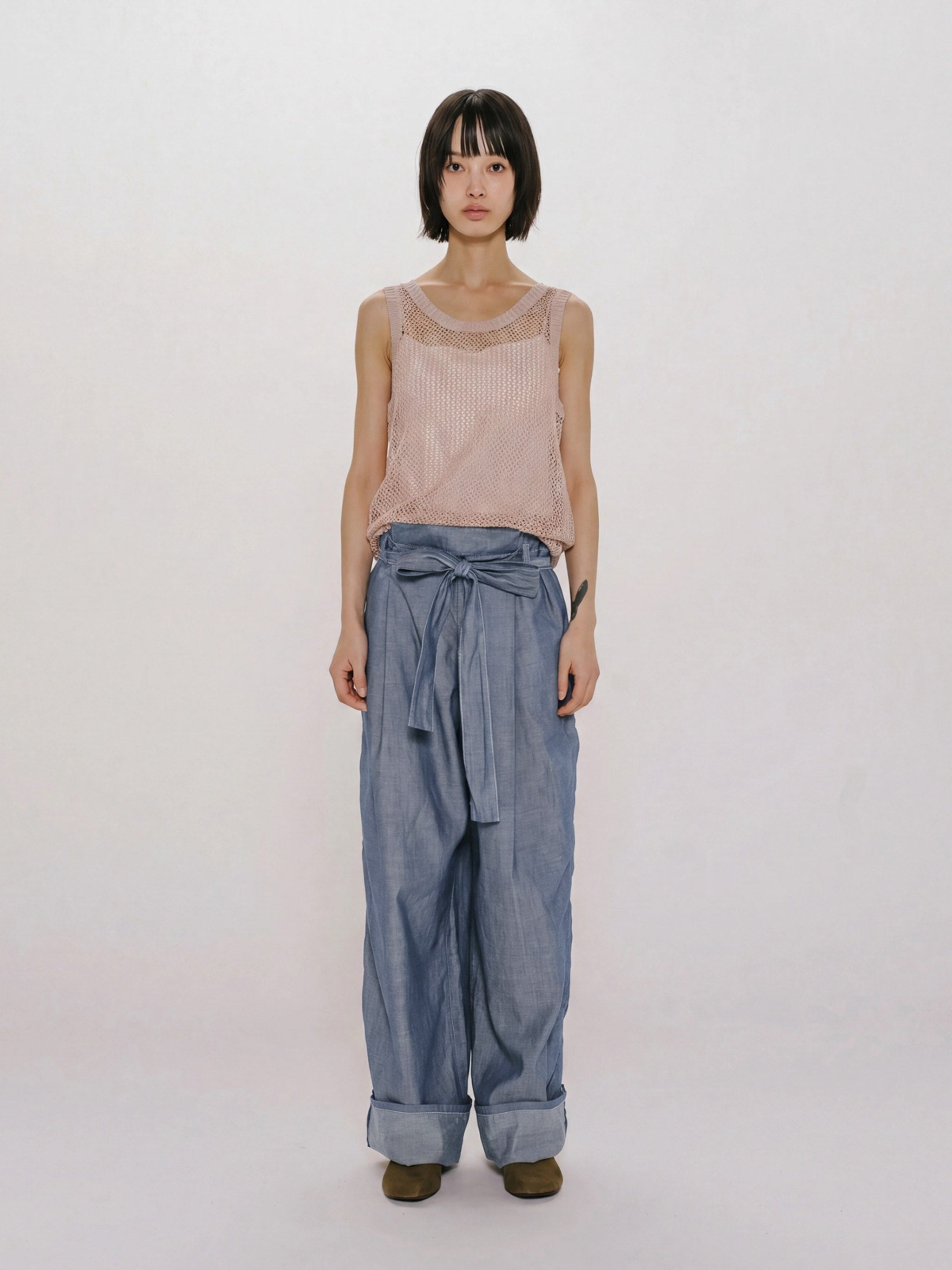 Lch♥さん専用 MIDIUMISOLID sheer denim easy PT（BLEACH）
