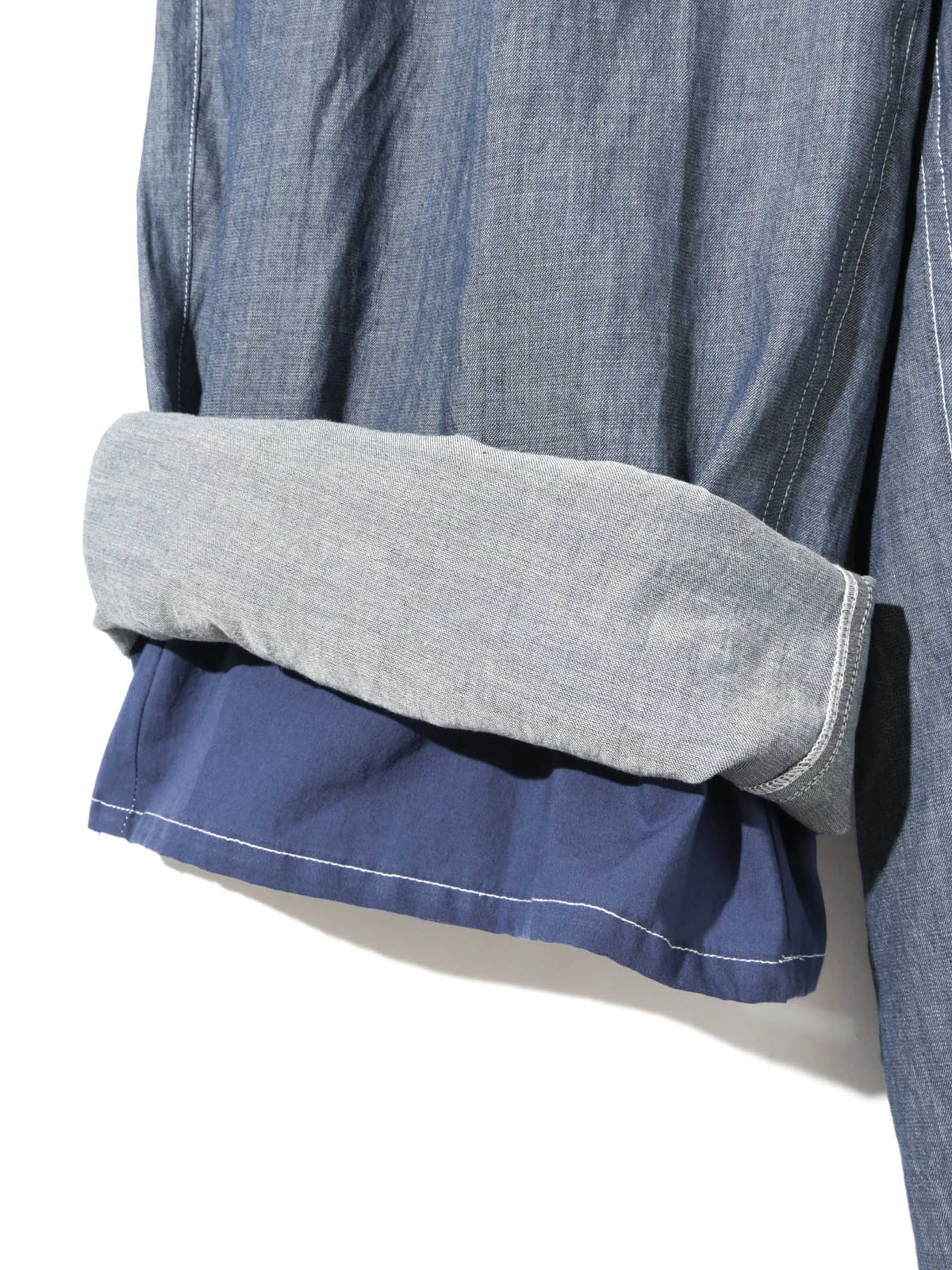 MIDIUMISOLID sheer denim easy PT（BLEACH）