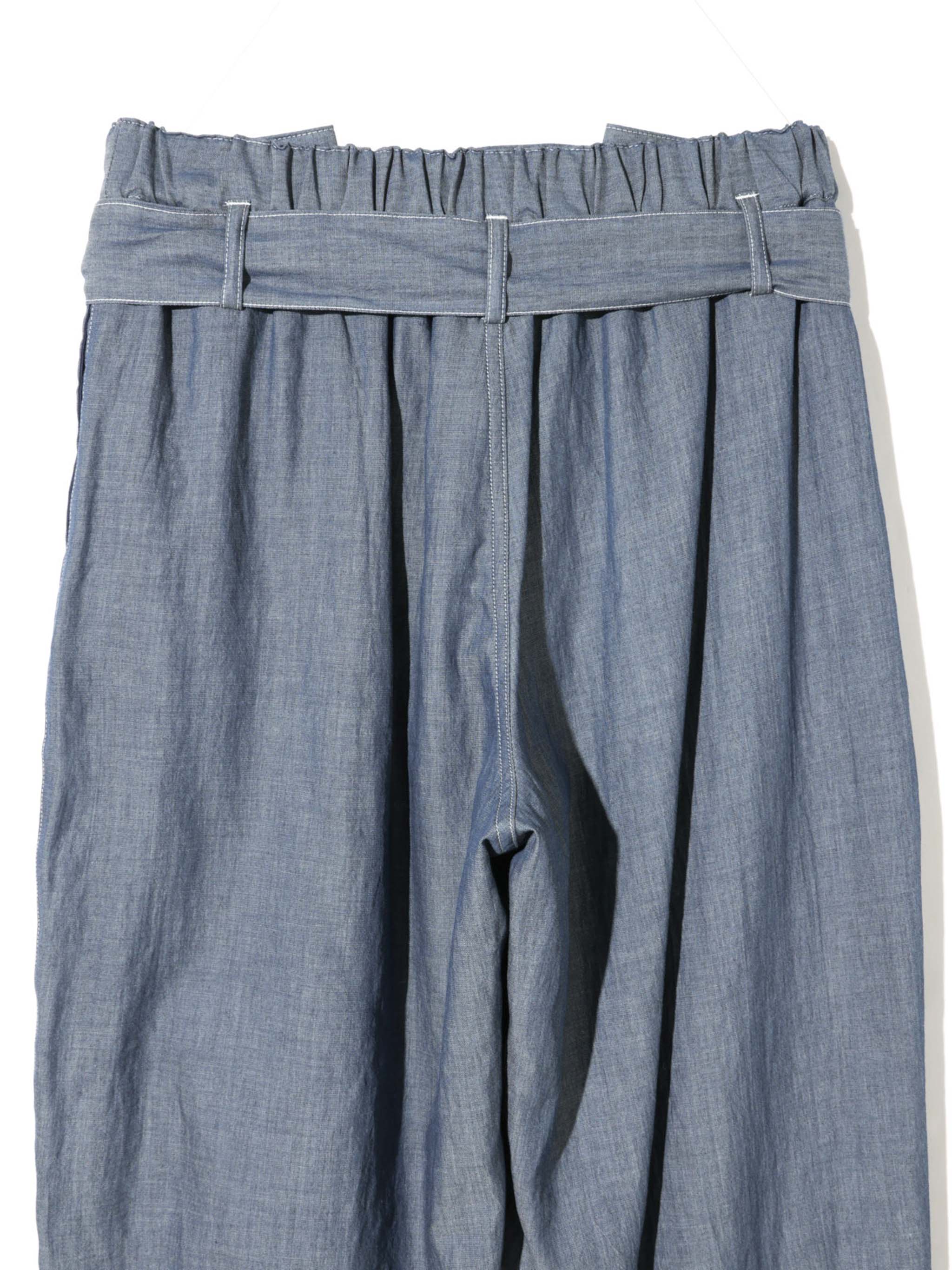 MIDIUMISOLID sheer denim easy PT（BLEACH）