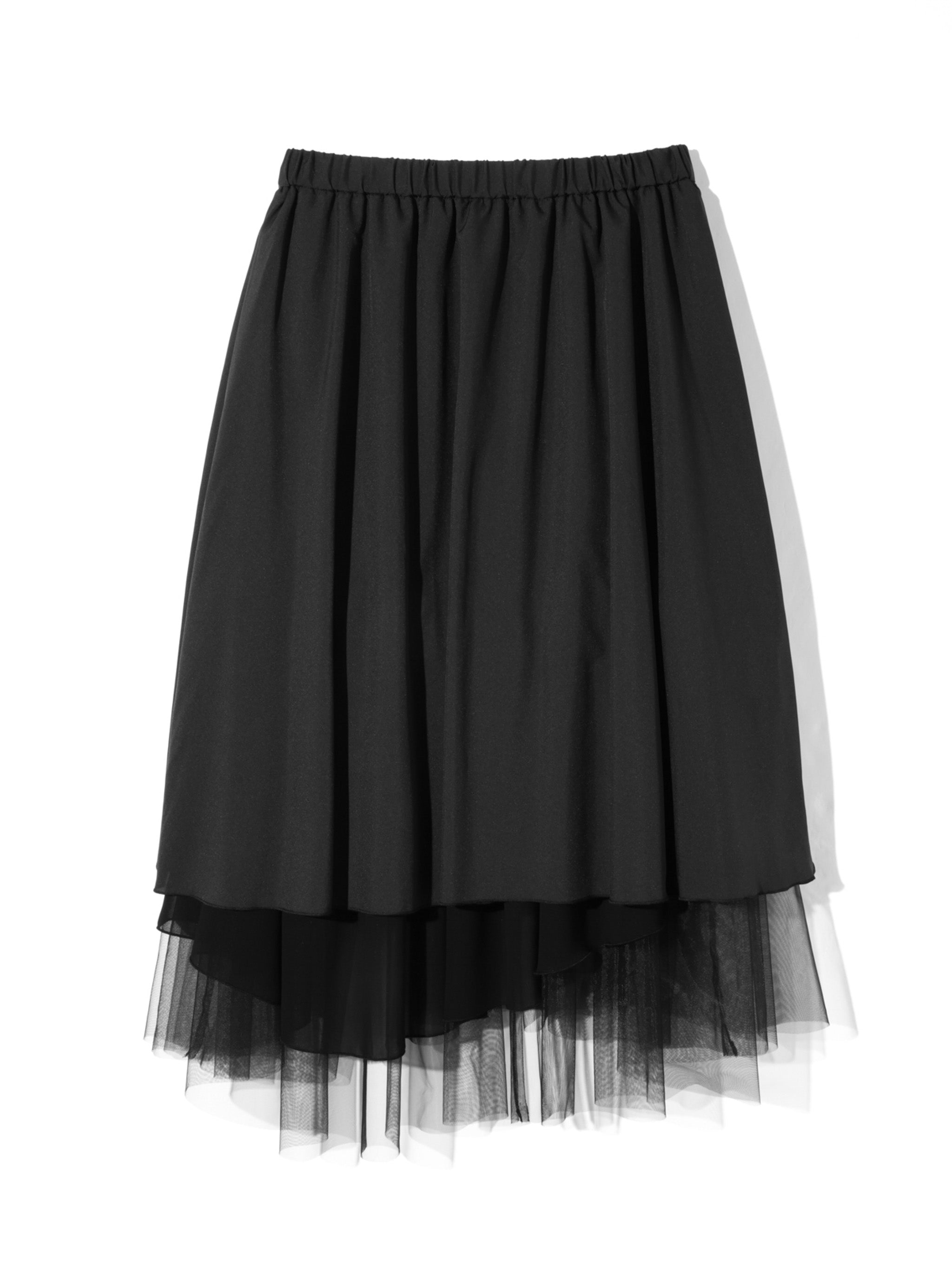 asymmetry tiered skirt