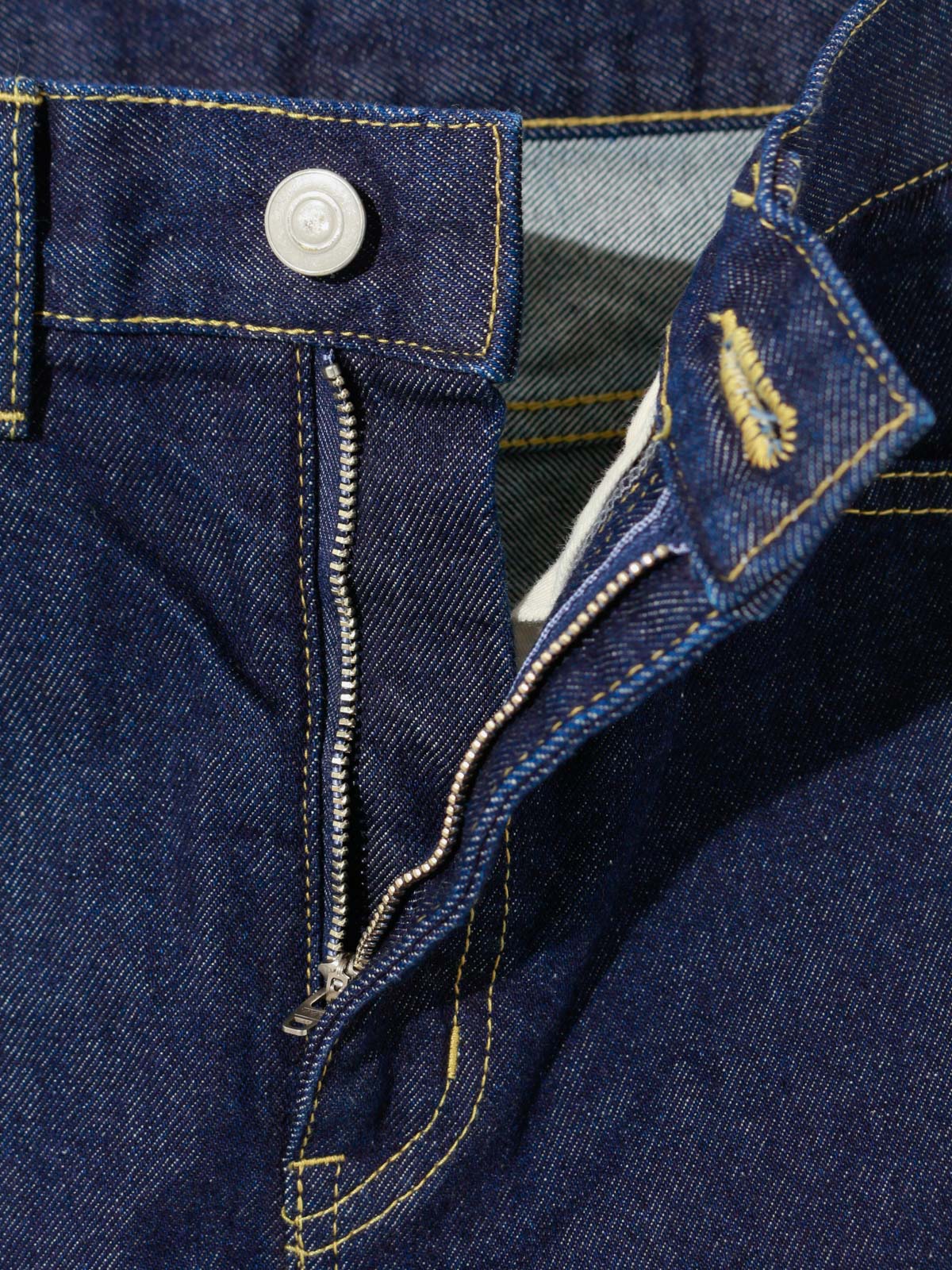 high waist straight denim