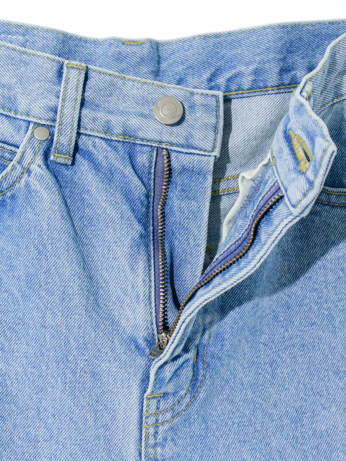 high waist straight denim