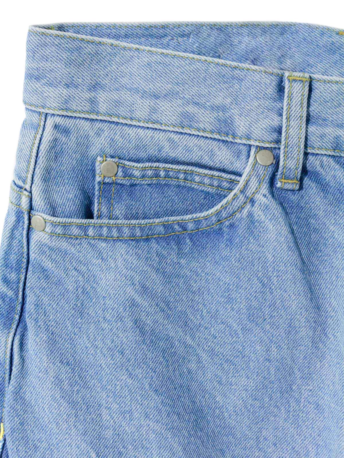 high waist straight denim