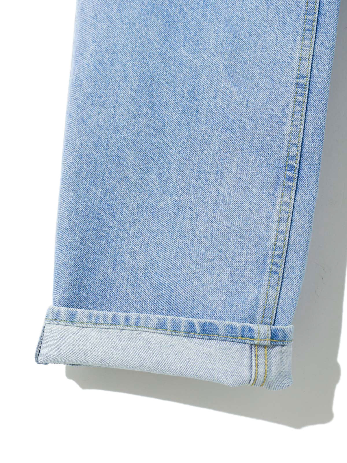 high waist straight denim