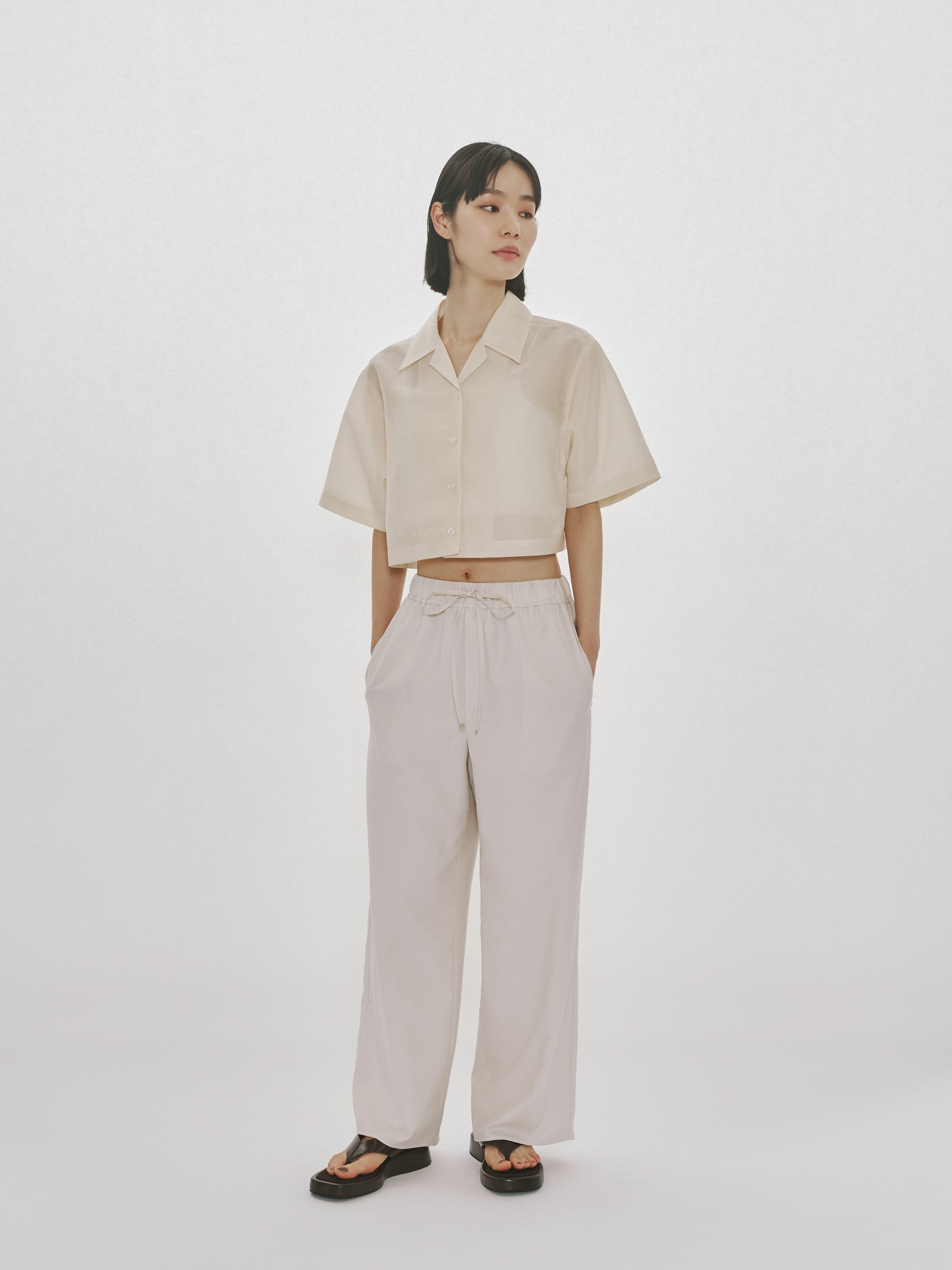 synthetic leather over size blouson