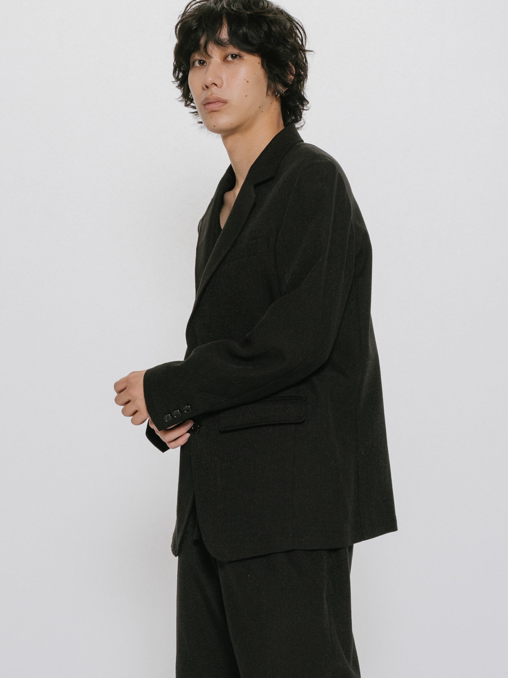 linen blend tailored jacket