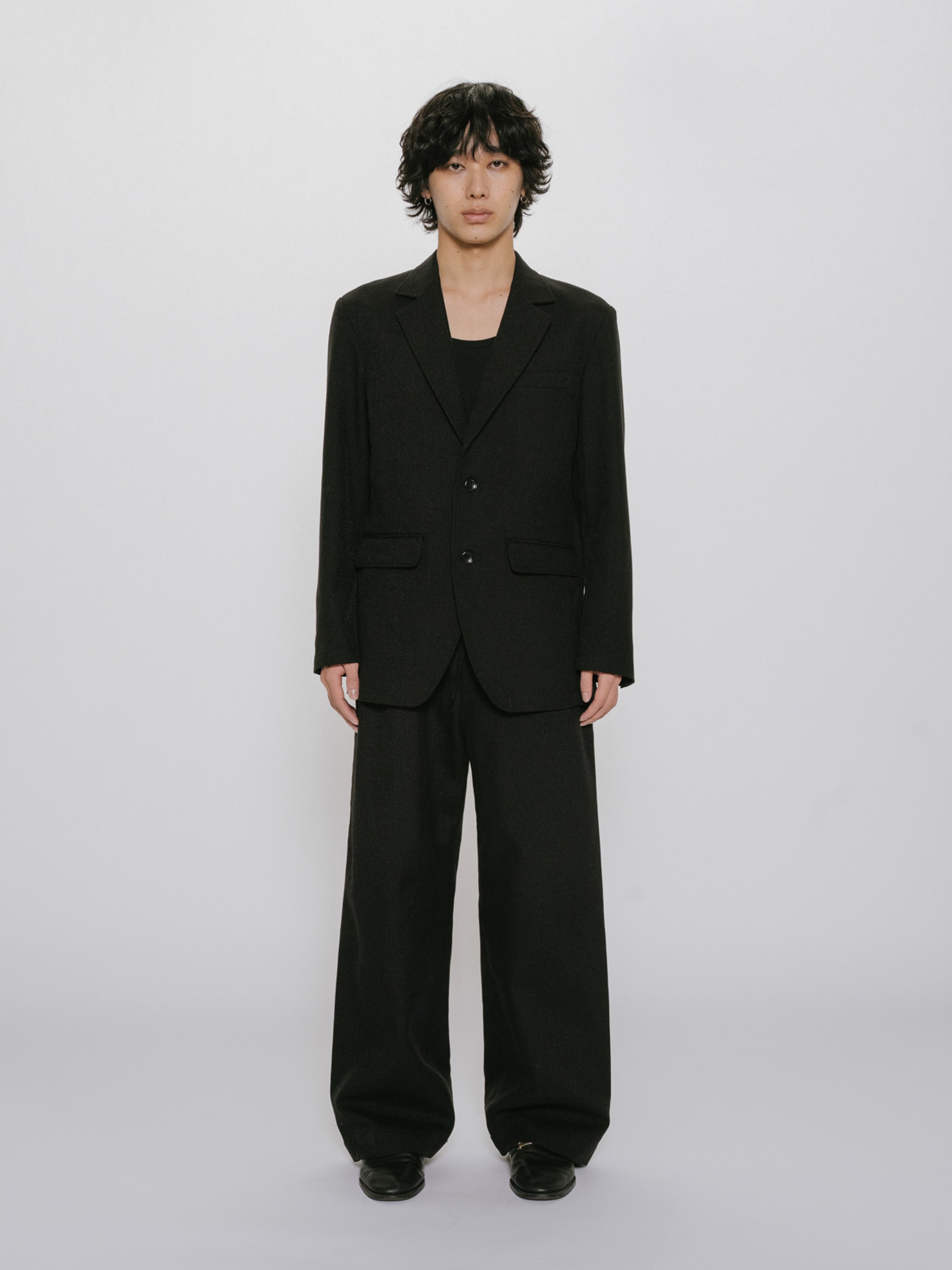 linen blend tailored jacket