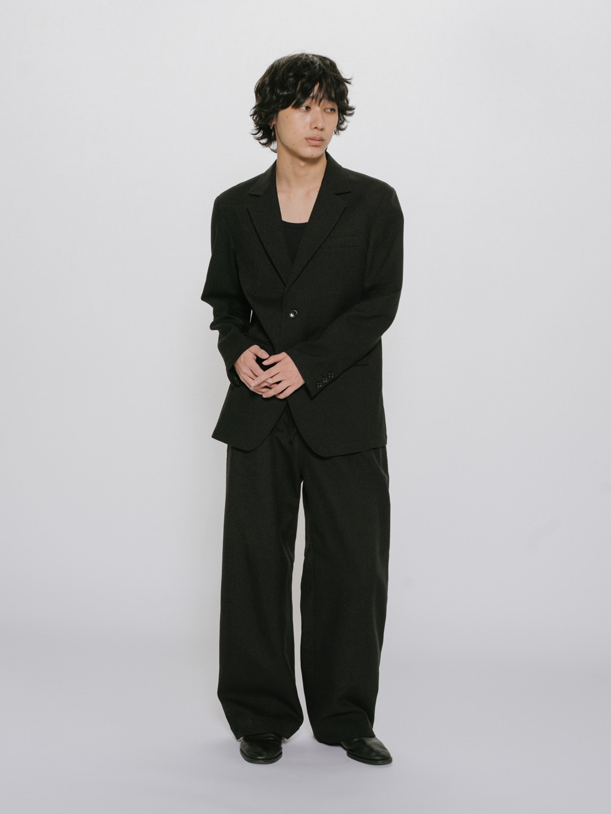 linen blend tailored jacket