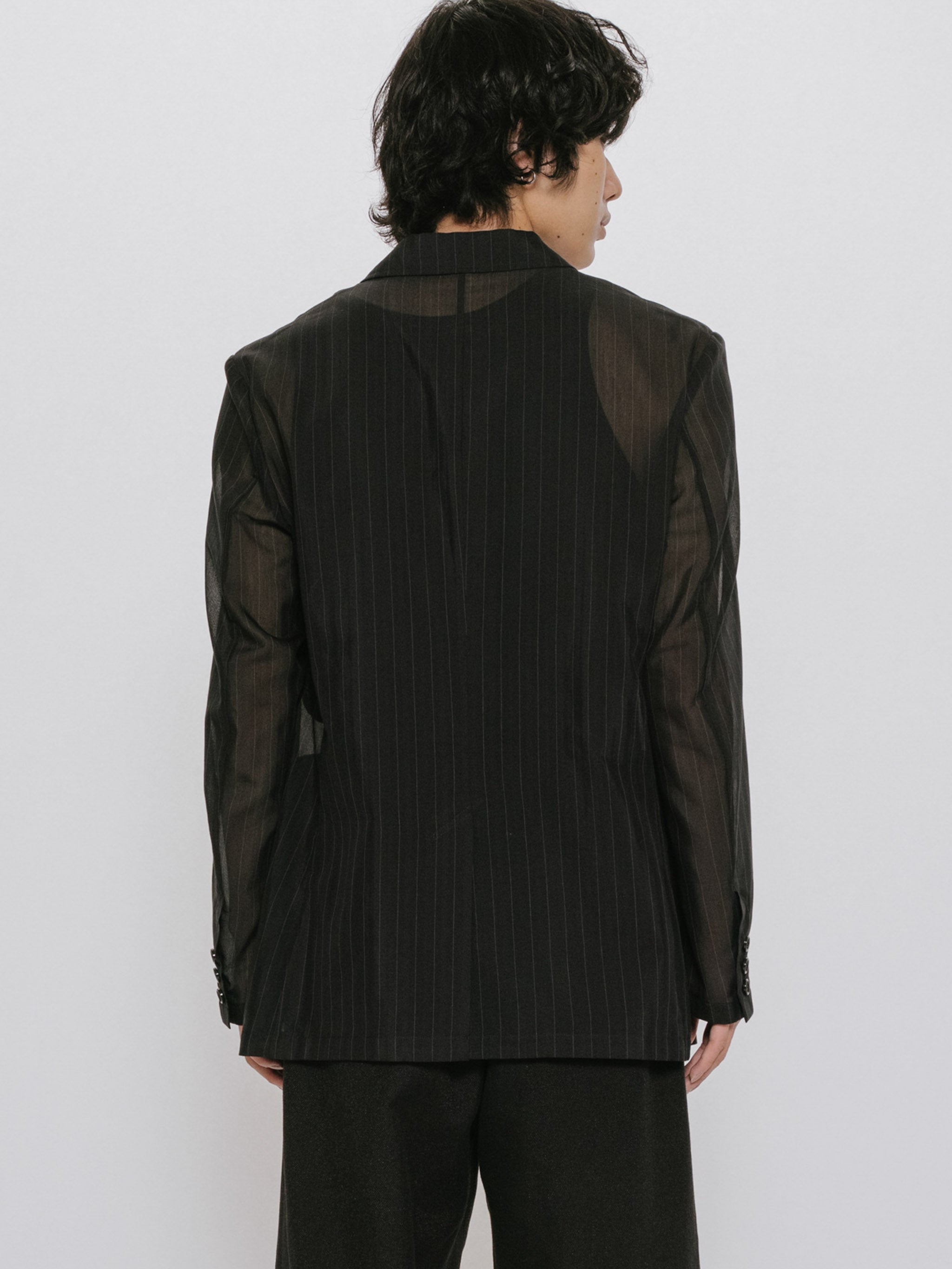 sheer stripe jacket
