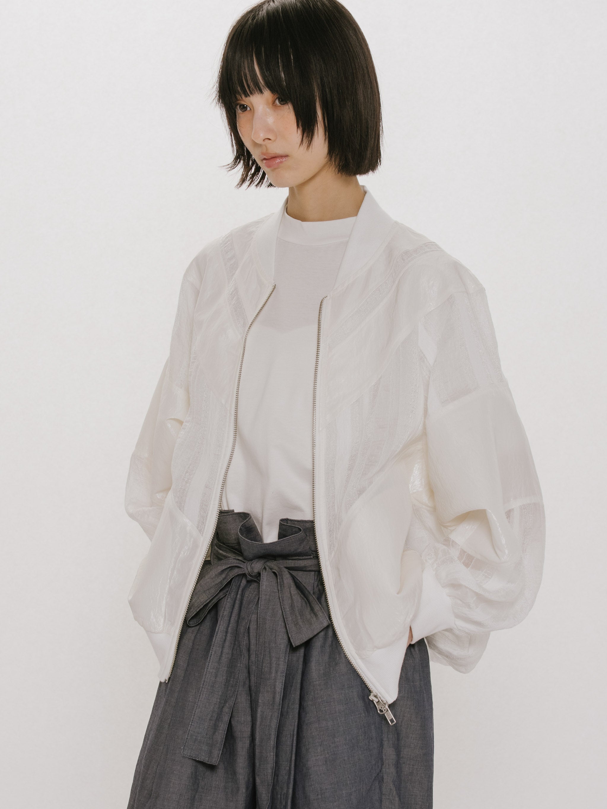 material mix blouson