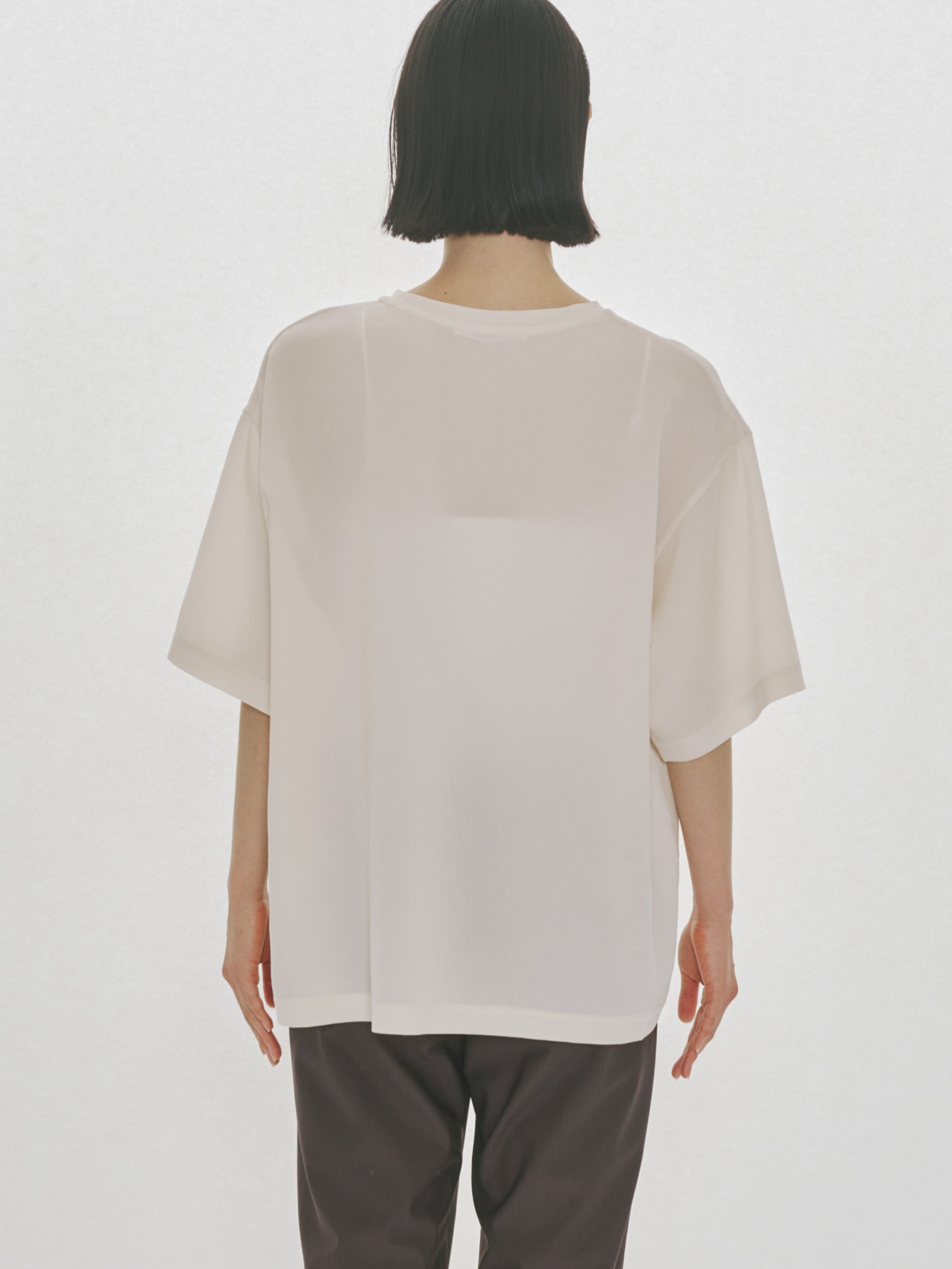 half sleeve sheer basic pullover