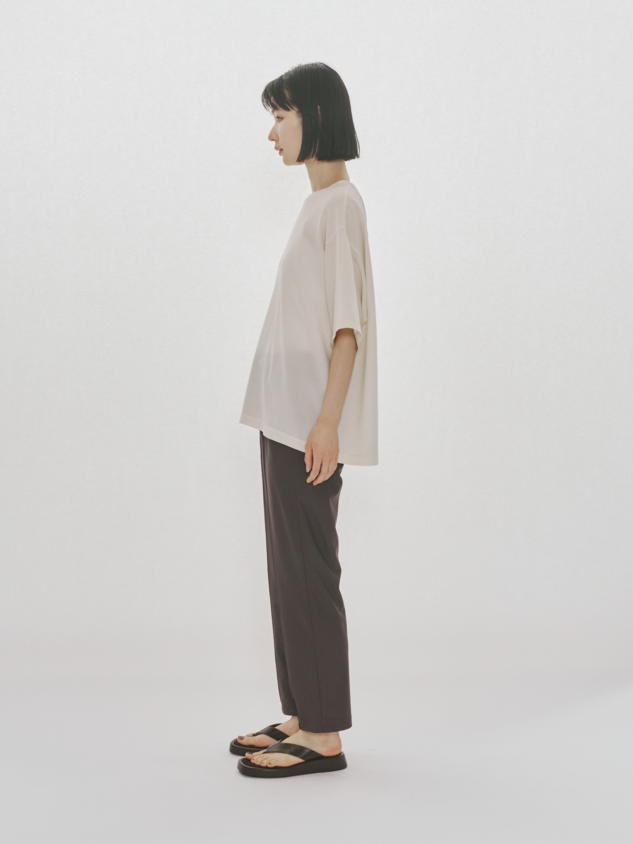 half sleeve sheer basic pullover