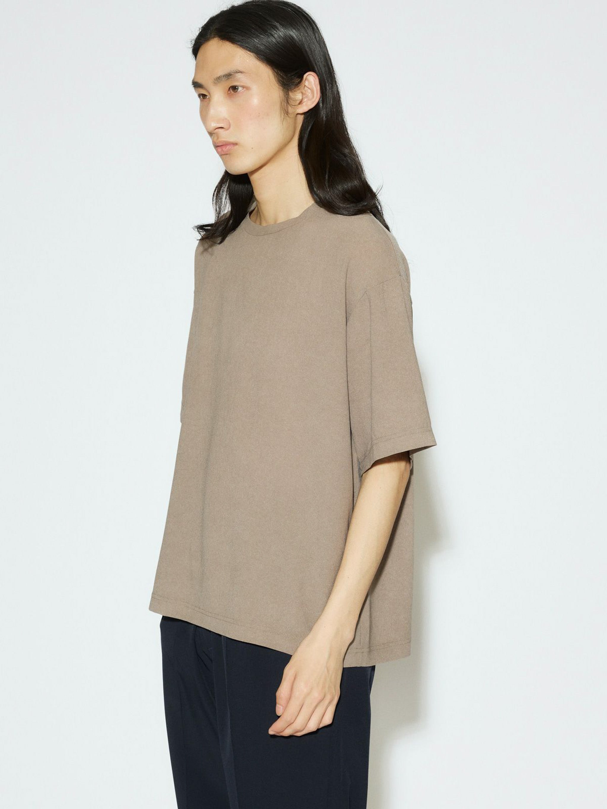 Men’s ハーフスリーブシアーベーシックプルオーバー