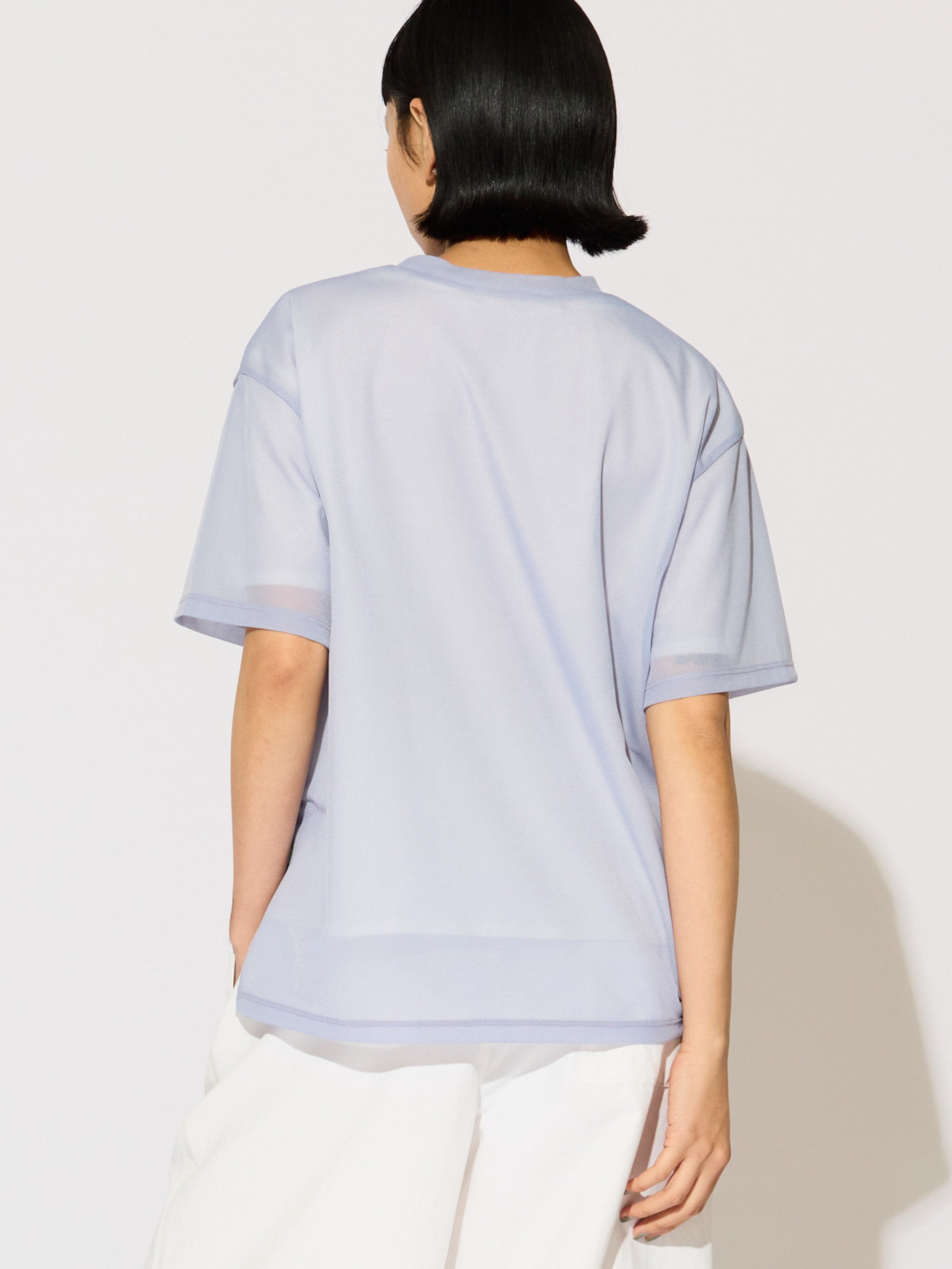 sheer layered pullover[A]