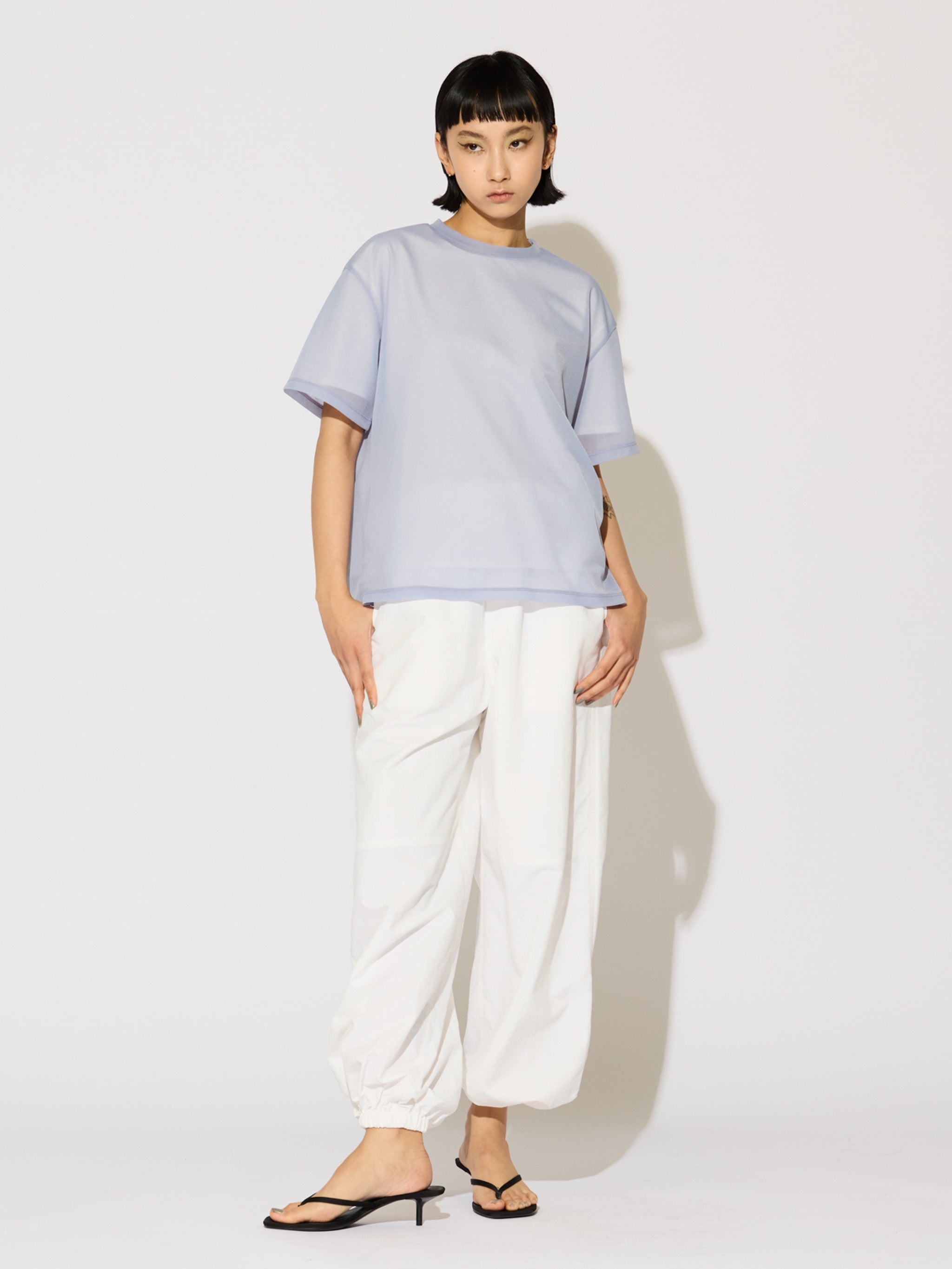 sheer layered pullover[A]