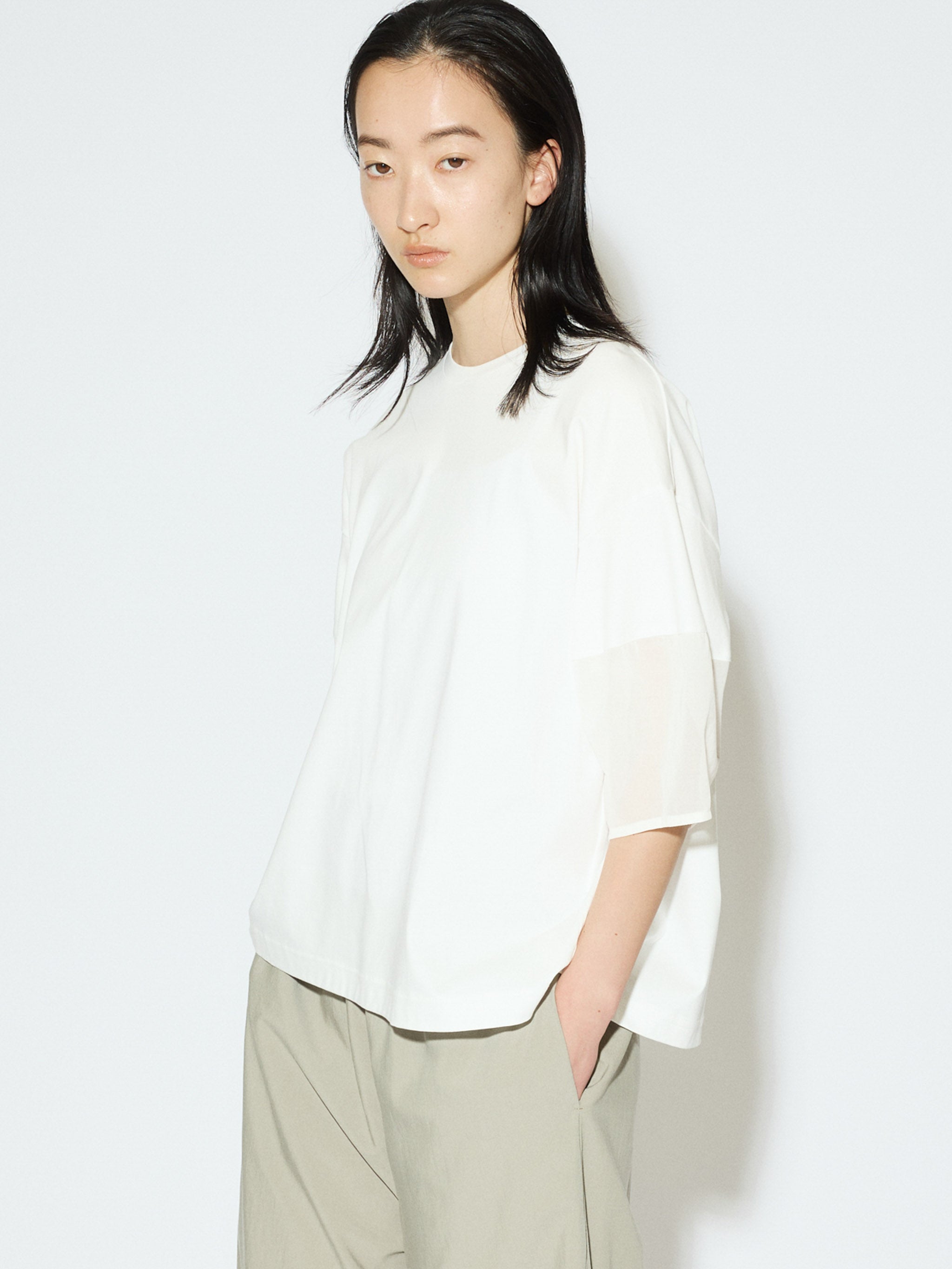 sheer sleeve conscious T[A]
