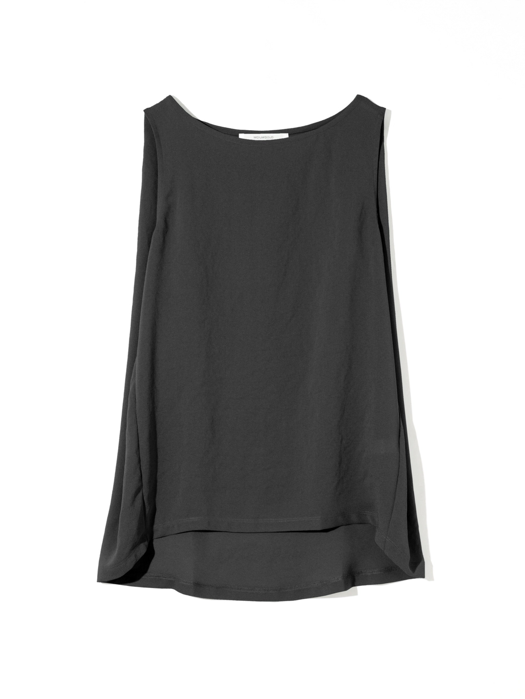 no sleeve tucked wide pullover