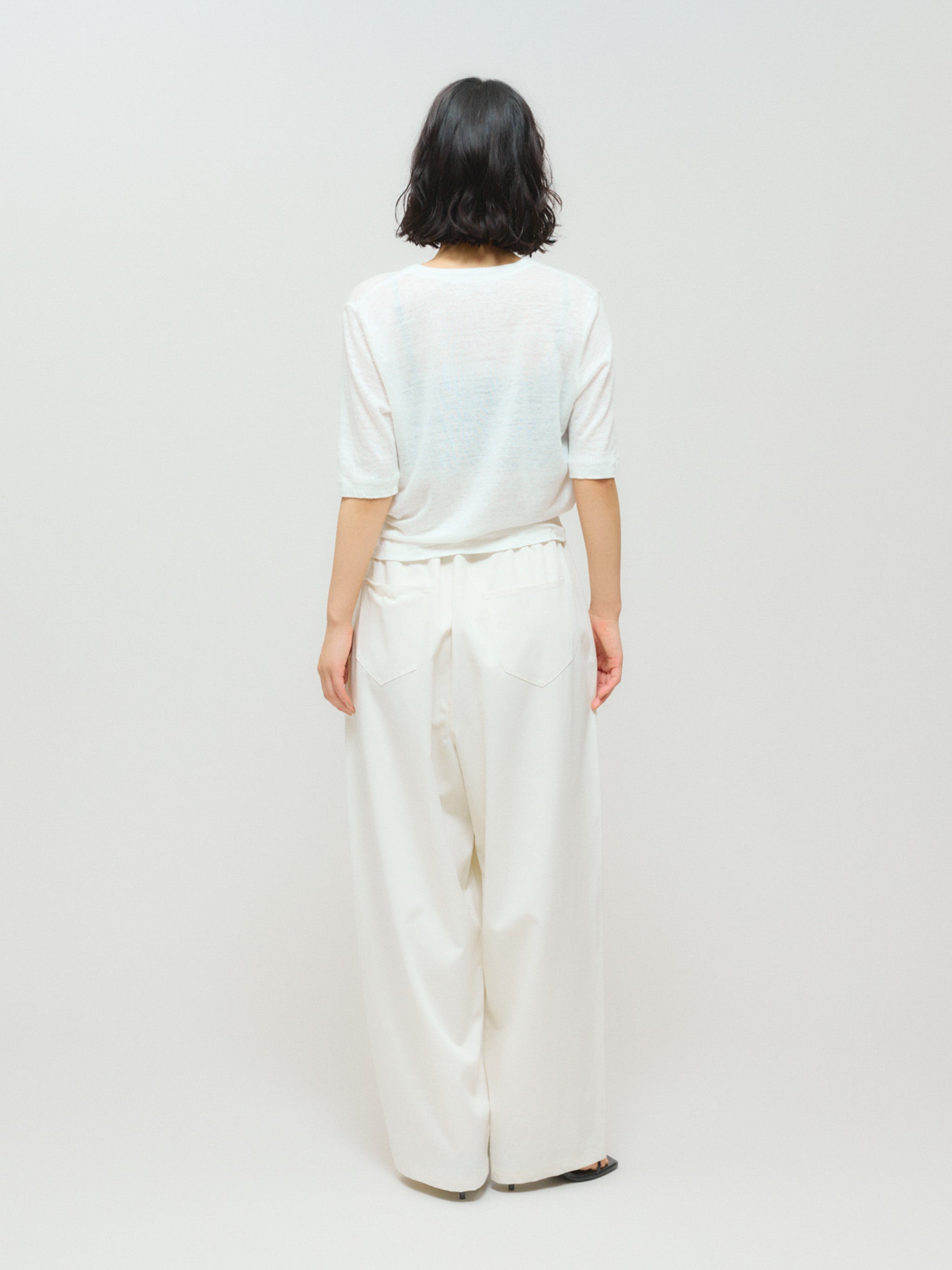half sleeve compact linen cardigan[A]