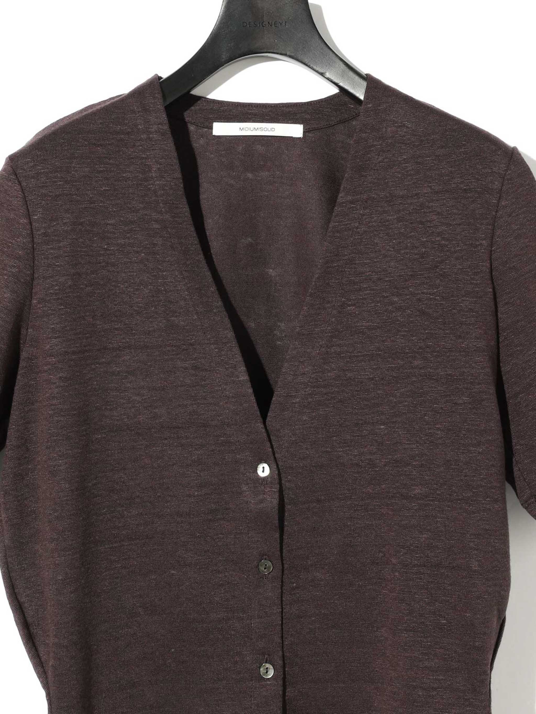half sleeve compact linen cardigan[A]