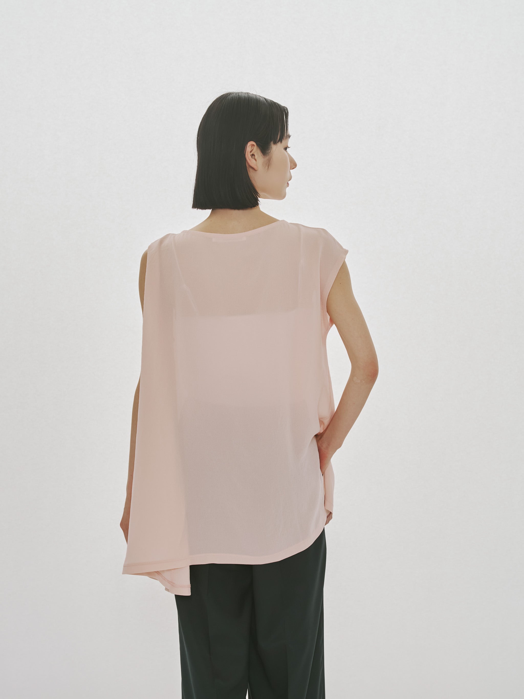 asymmetry flared pullover