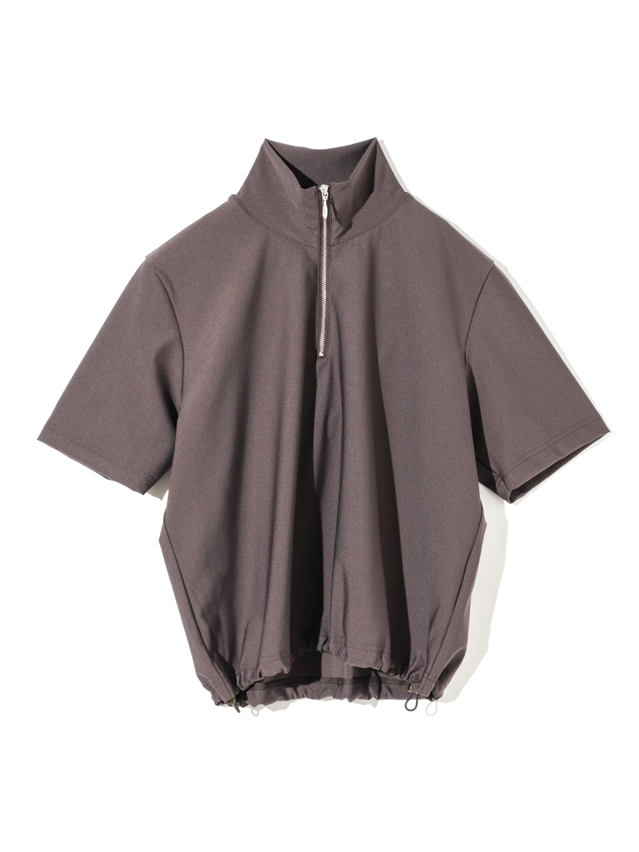 essential zip neck top