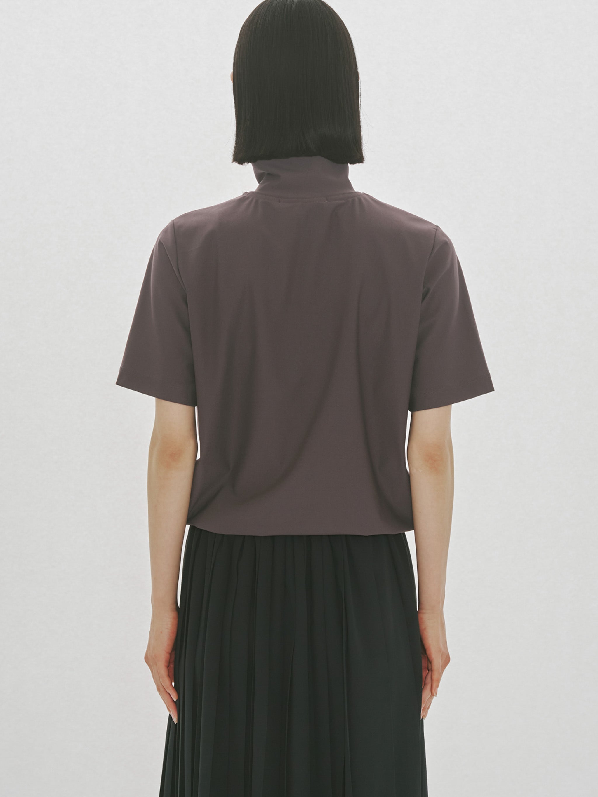 essential zip neck top