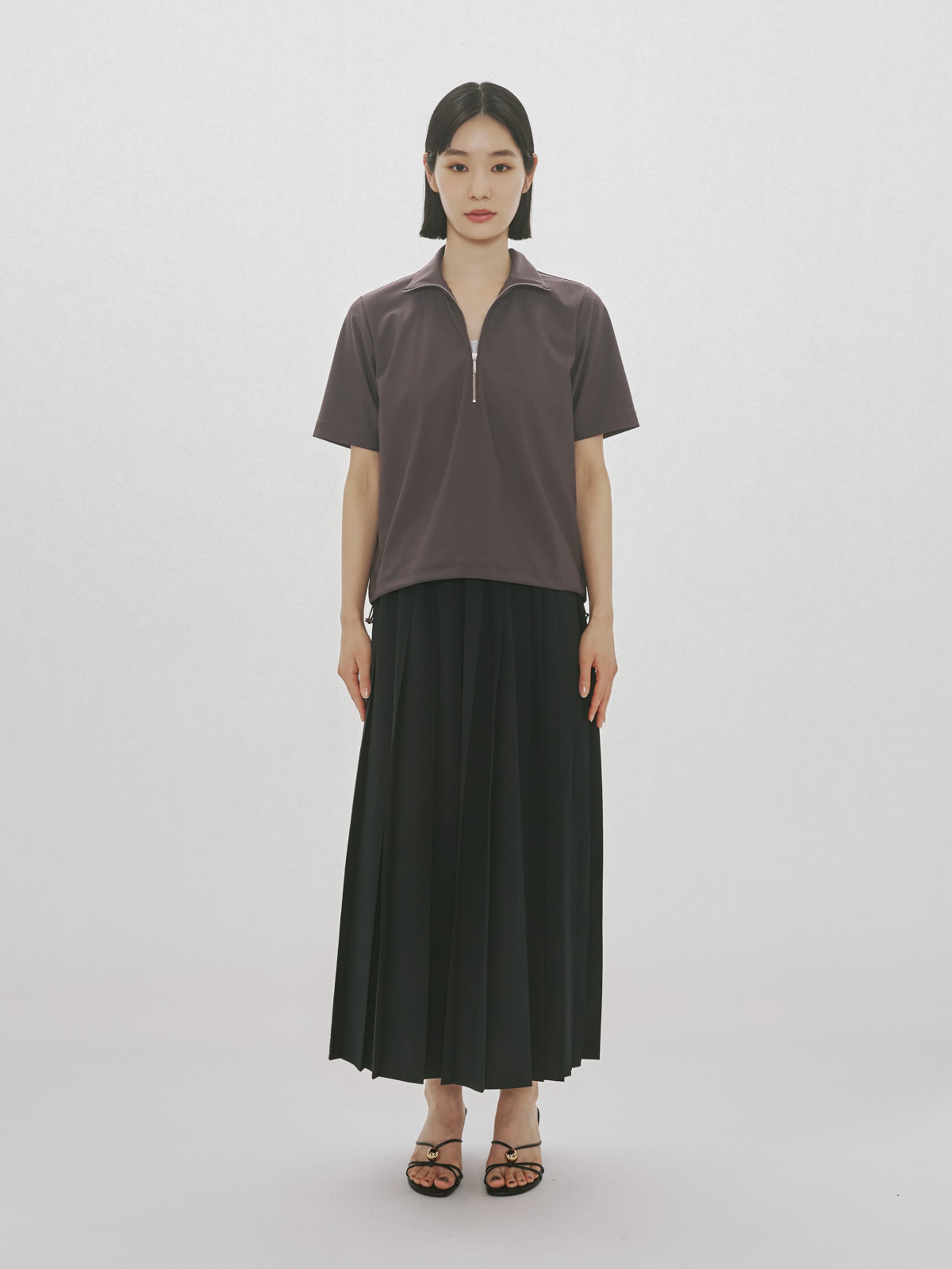 Essential Zip Neck Top|高機能ジップネックトップス|MIDIUMISOLID Essential Zip Neck Top|高機能ジップネックトップス|MIDIUMISOLID