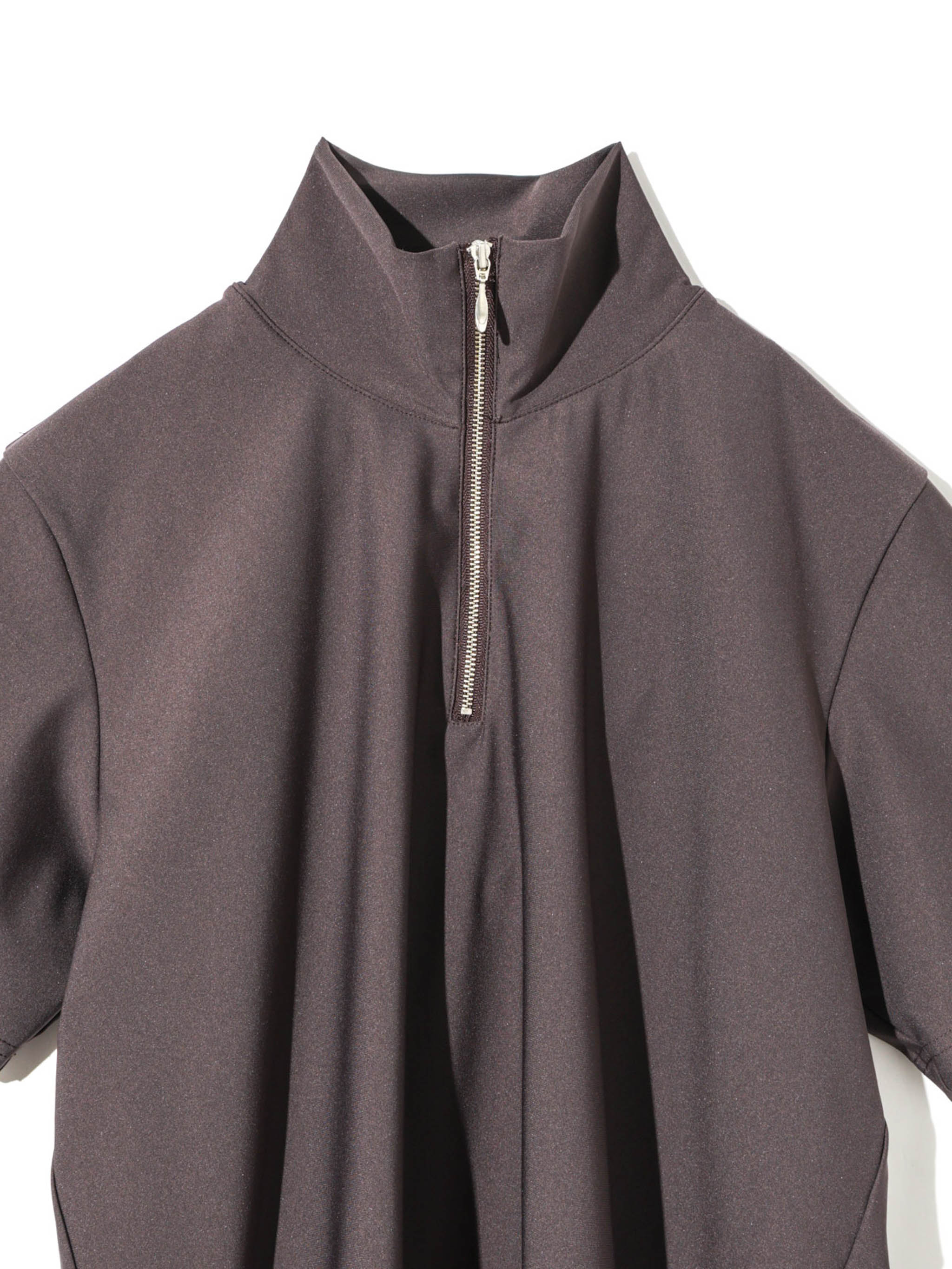 essential zip neck top