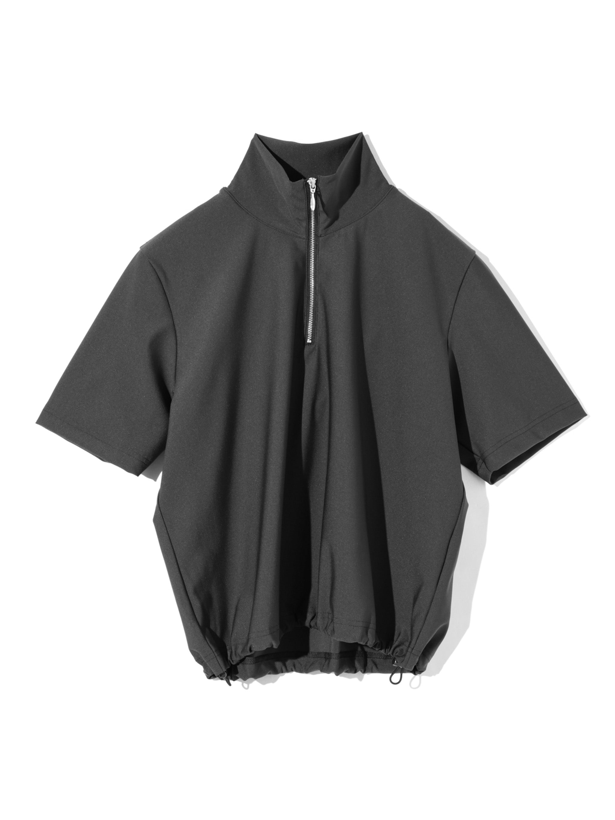 essential zip neck top