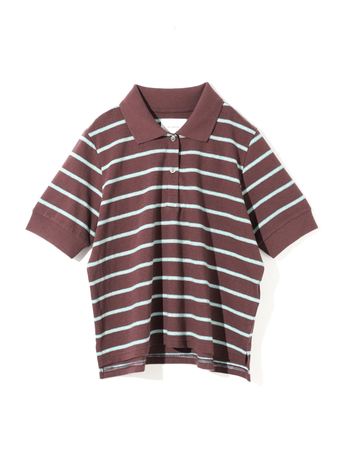 multi-striped polo pullover