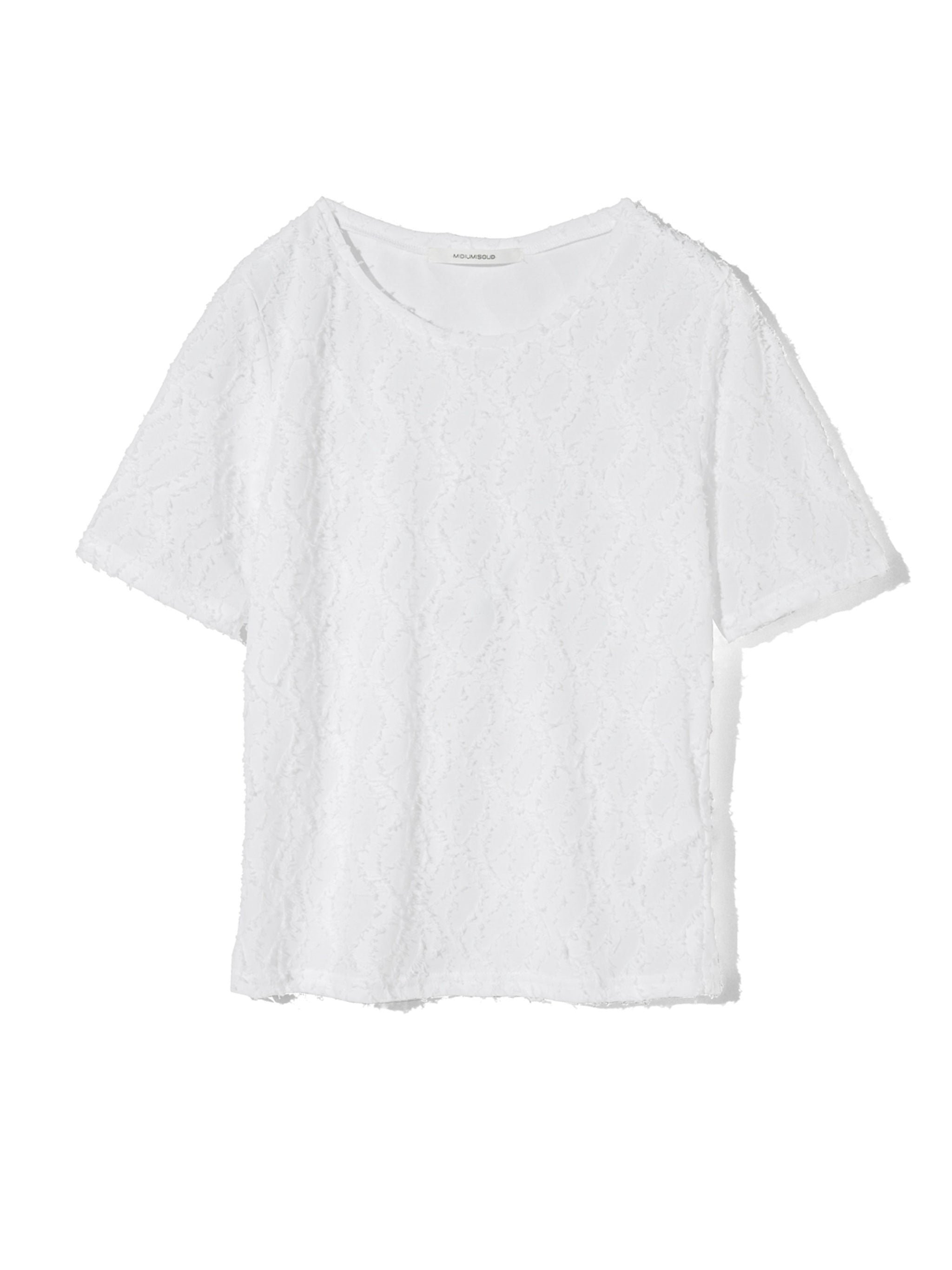 jacquard crew neck sheer inner
