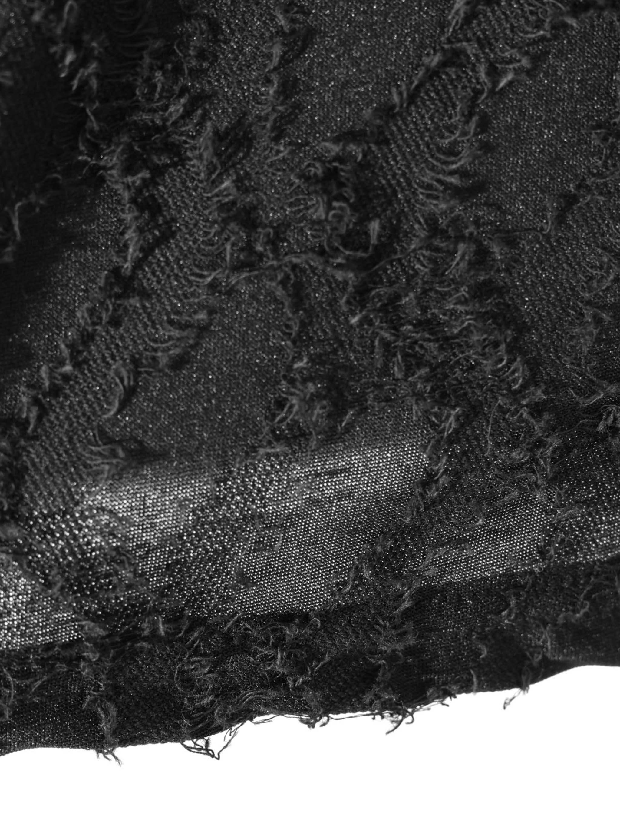 jacquard crew neck sheer inner