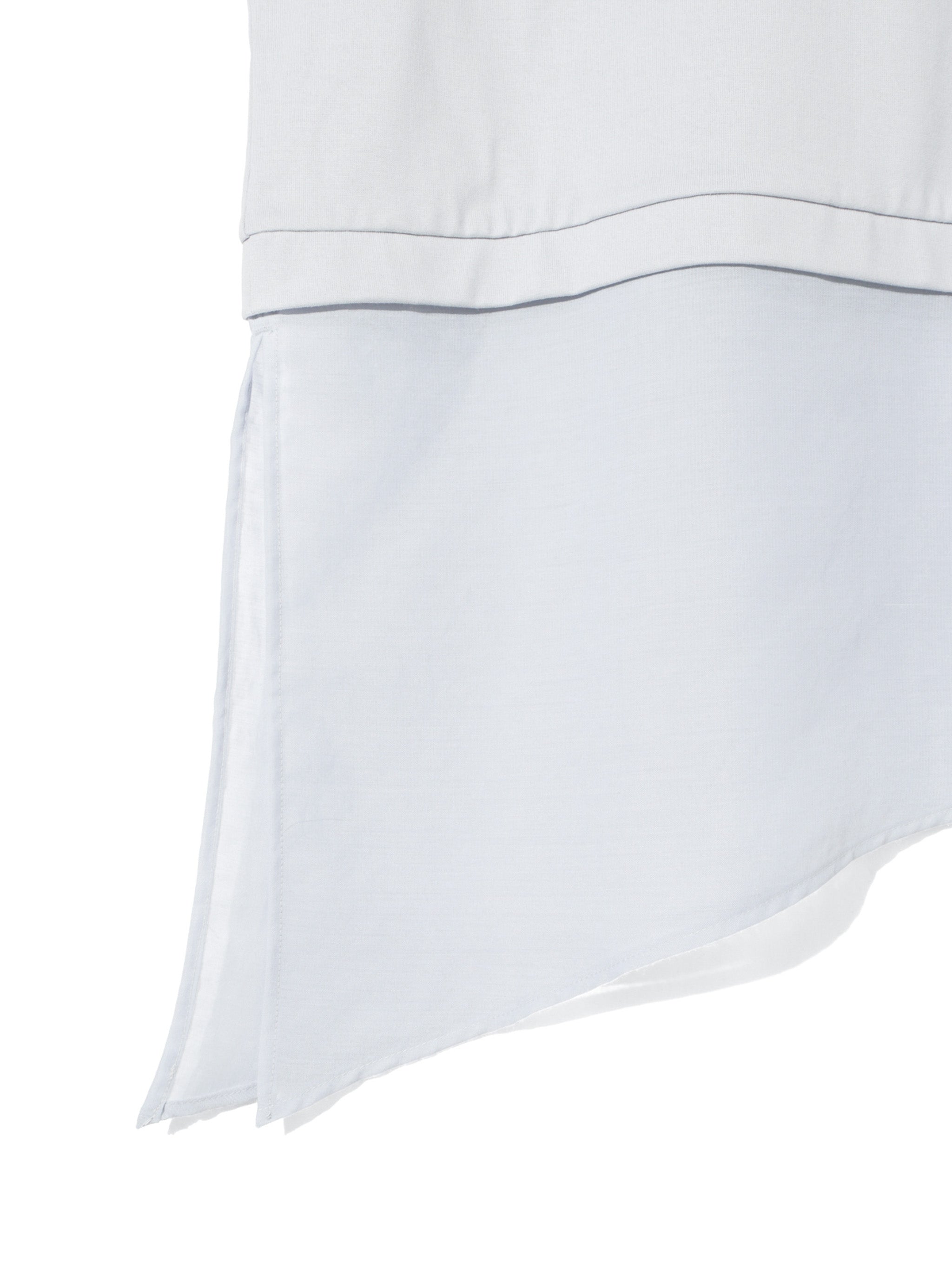 sheer mixed fabric T