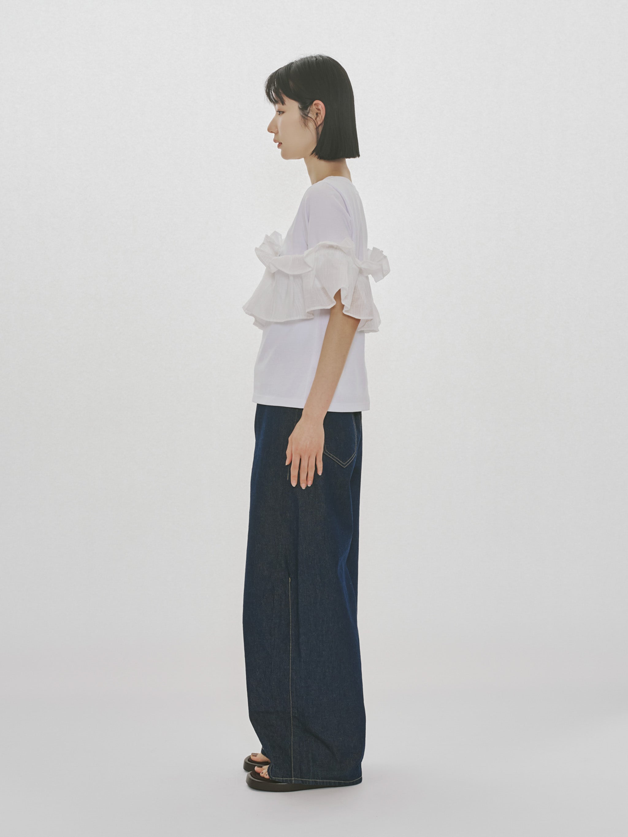 shift frill T shirt