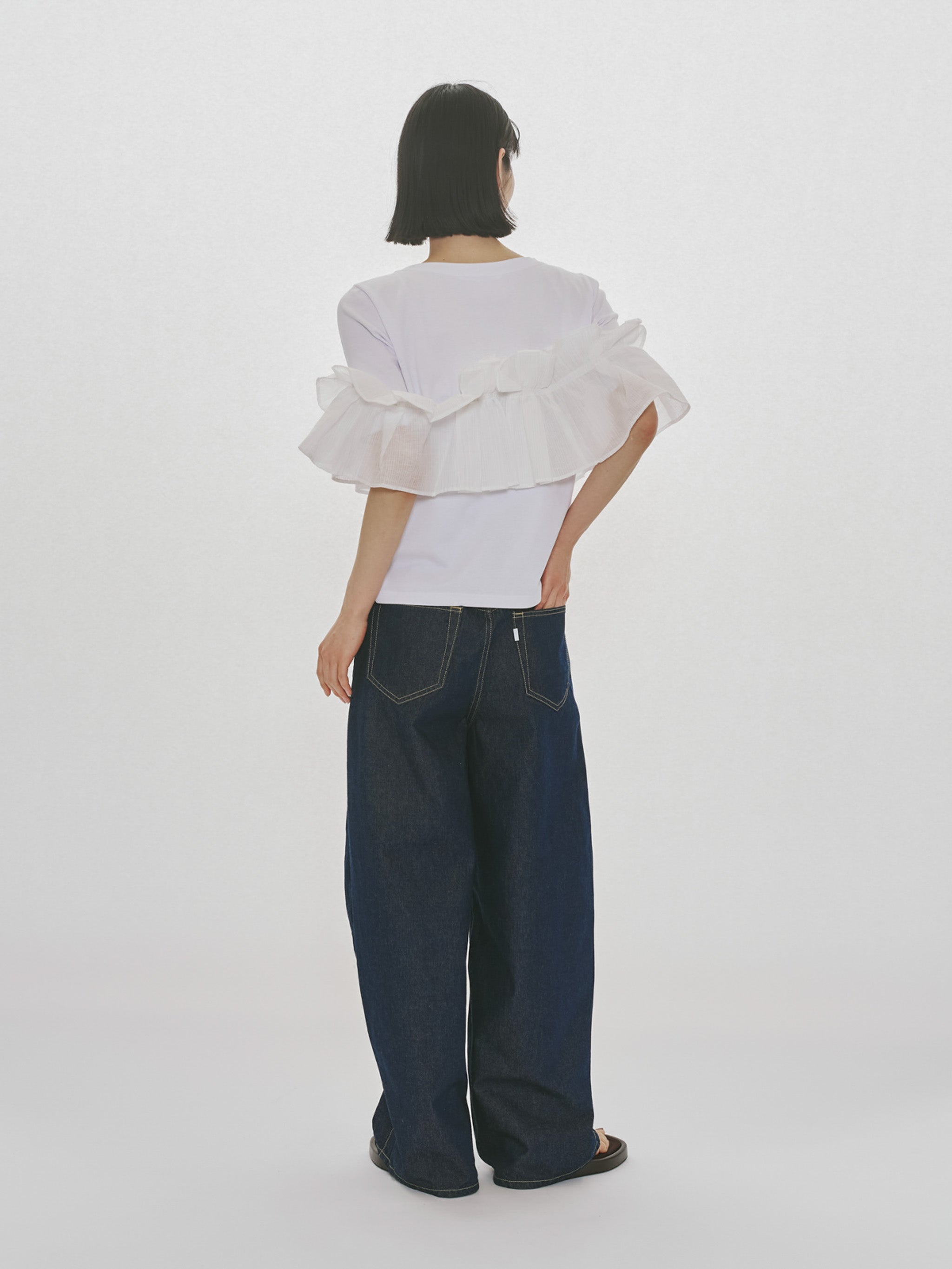 Shift Frill T Shirt｜シフトフリルTシャツ｜アレンジデザイン