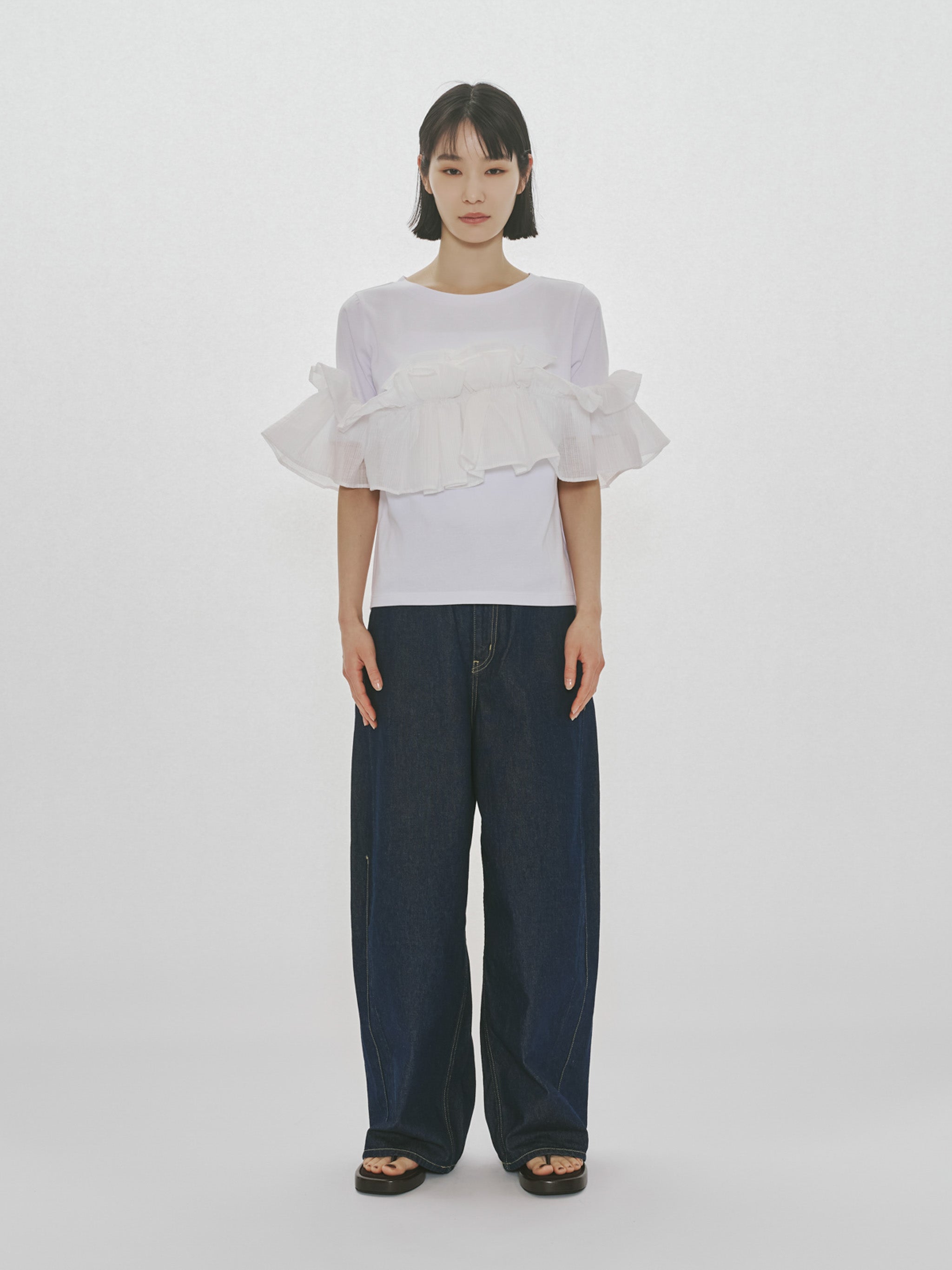 shift frill T shirt