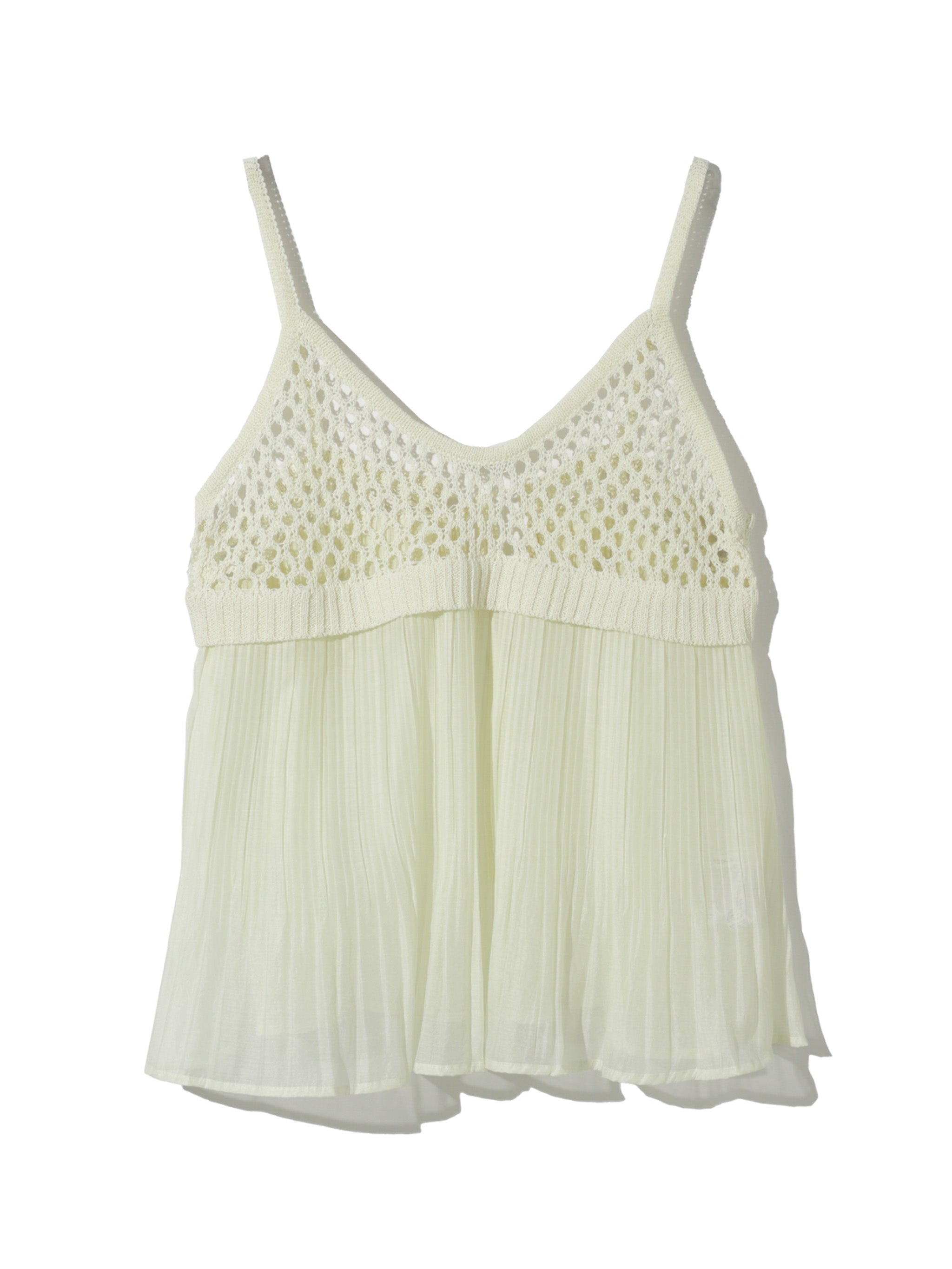 woven pleated combined camisole