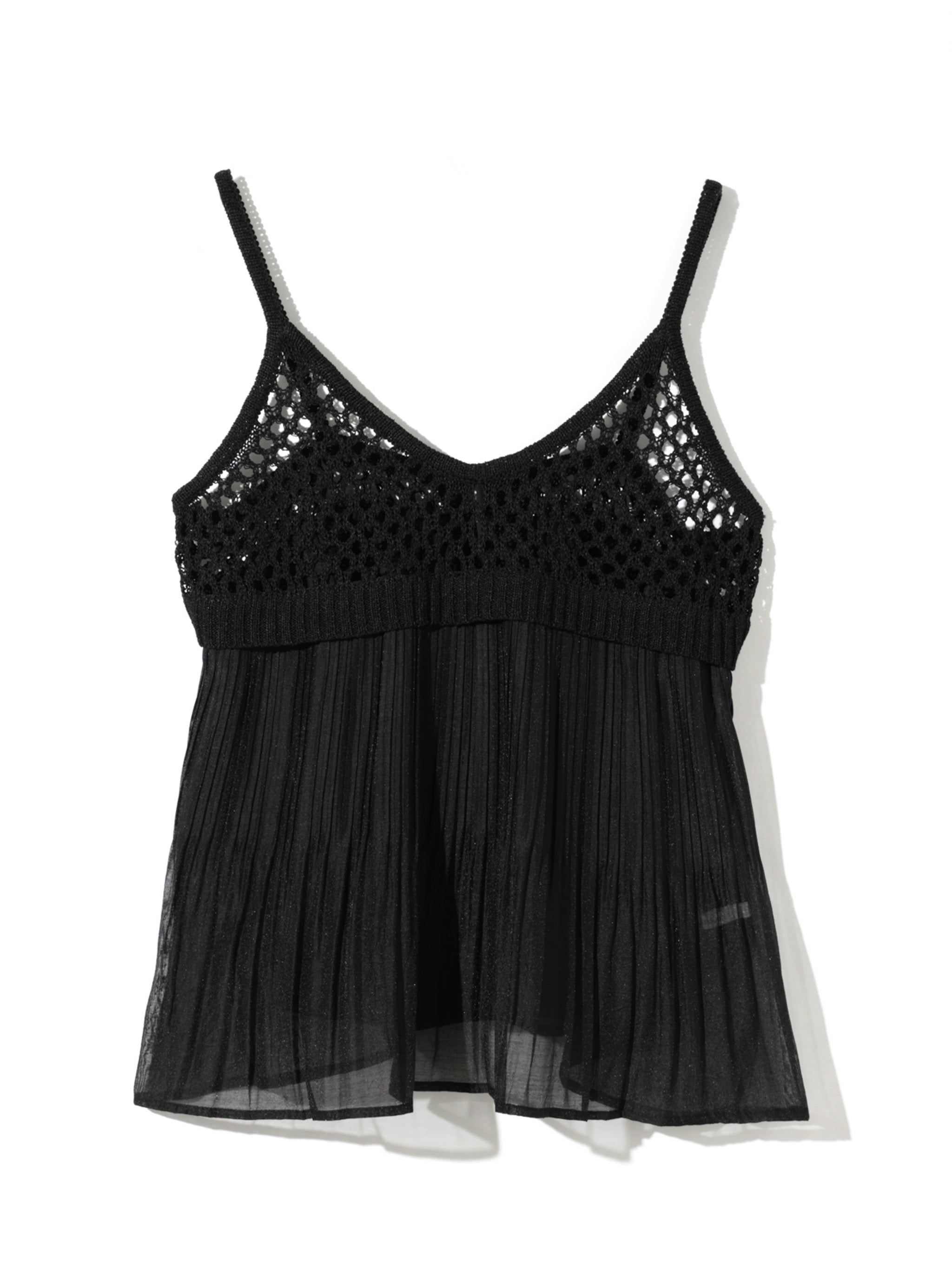 woven pleated combined camisole