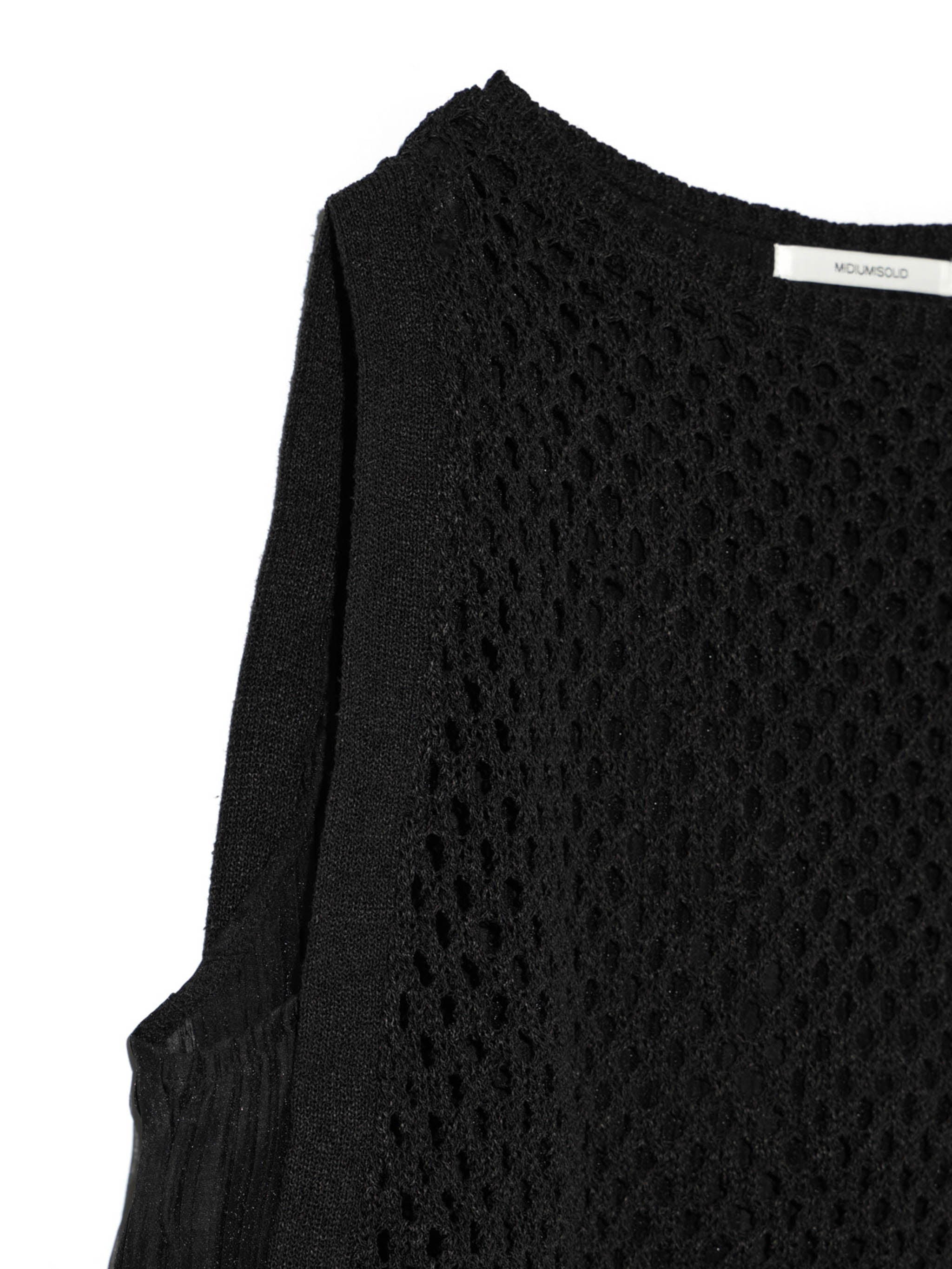 woven pleated layered vest