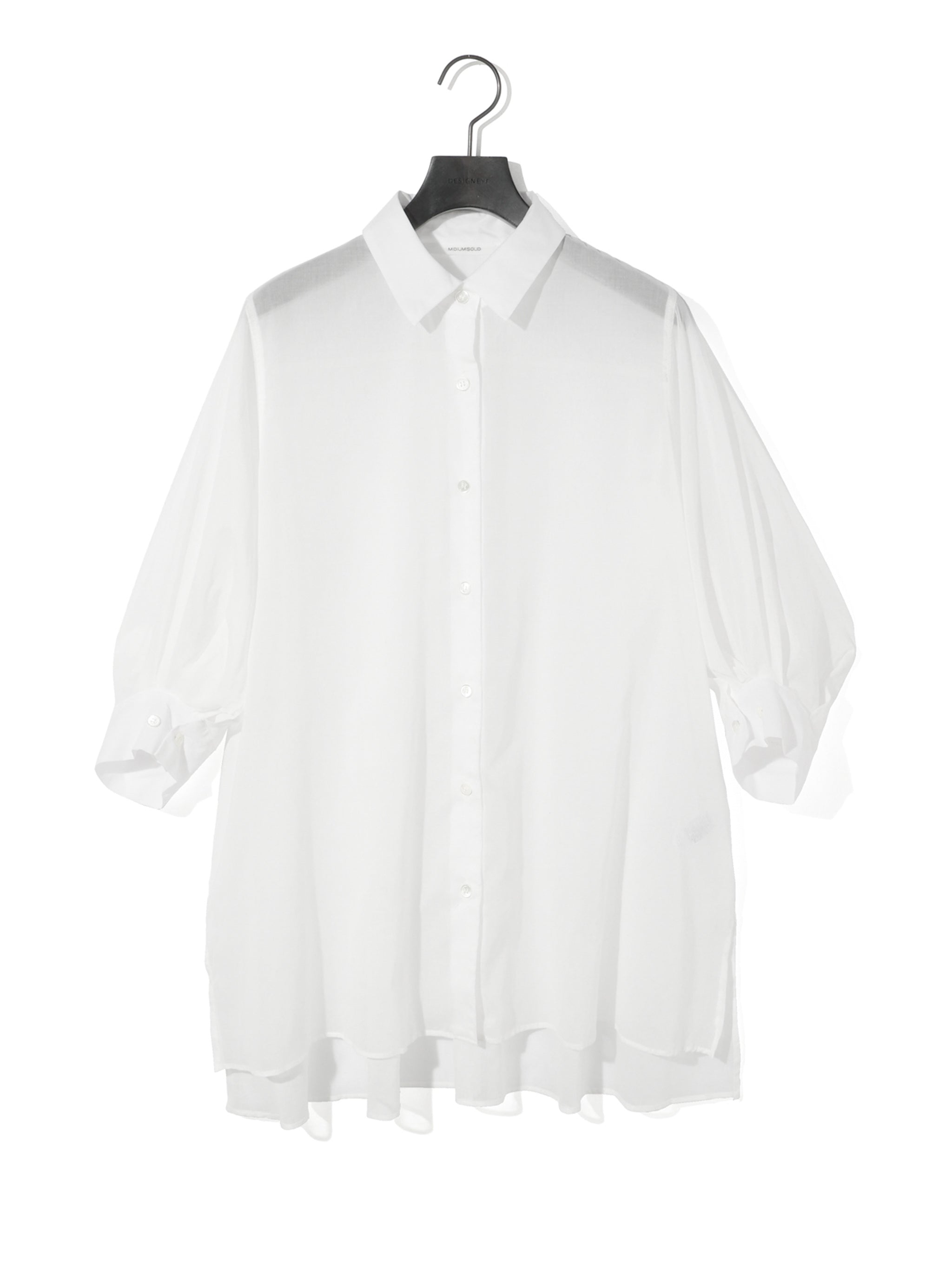 sheer slit sleeve tunic shirt[A]