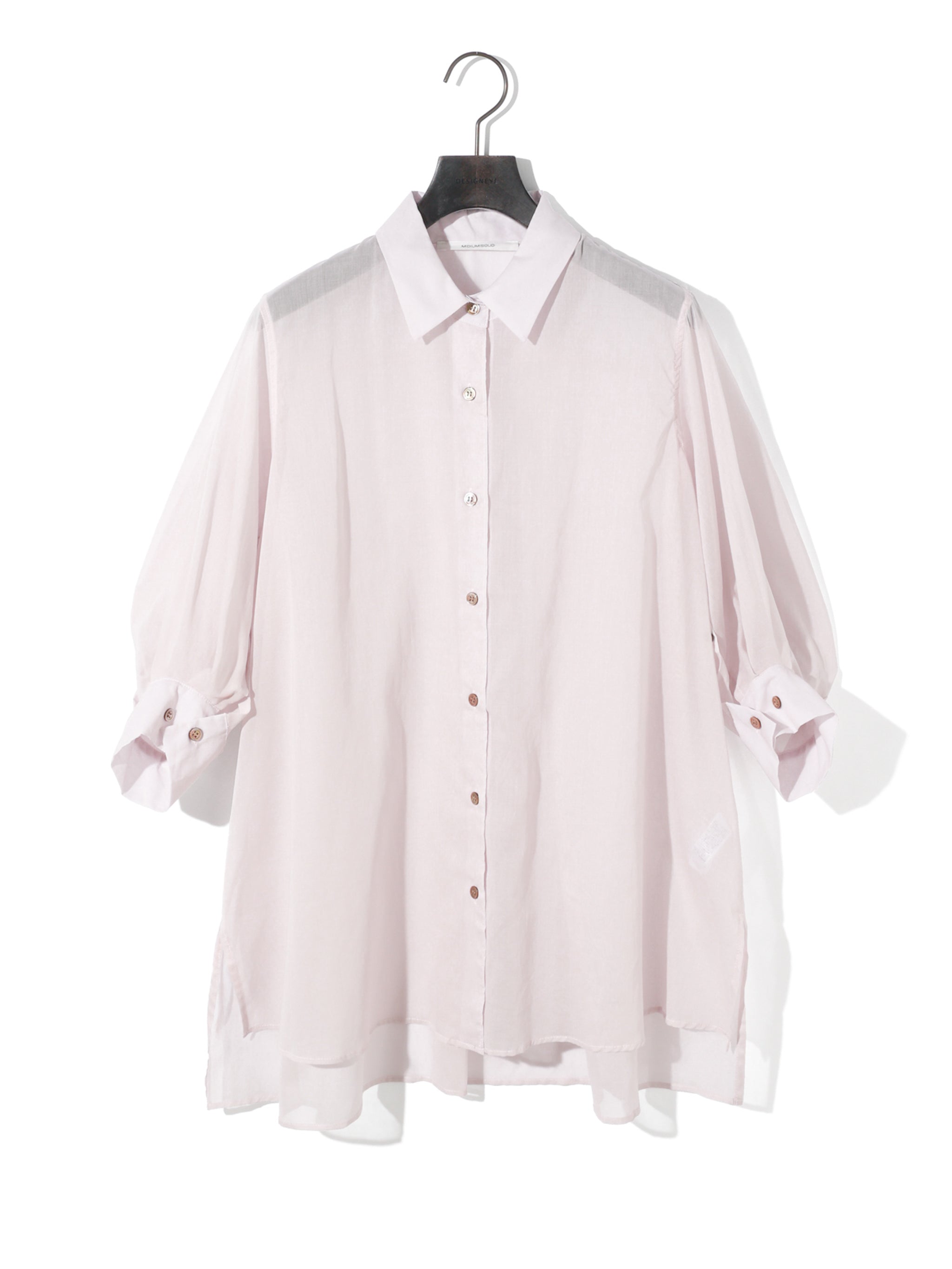 sheer slit sleeve tunic shirt[A]