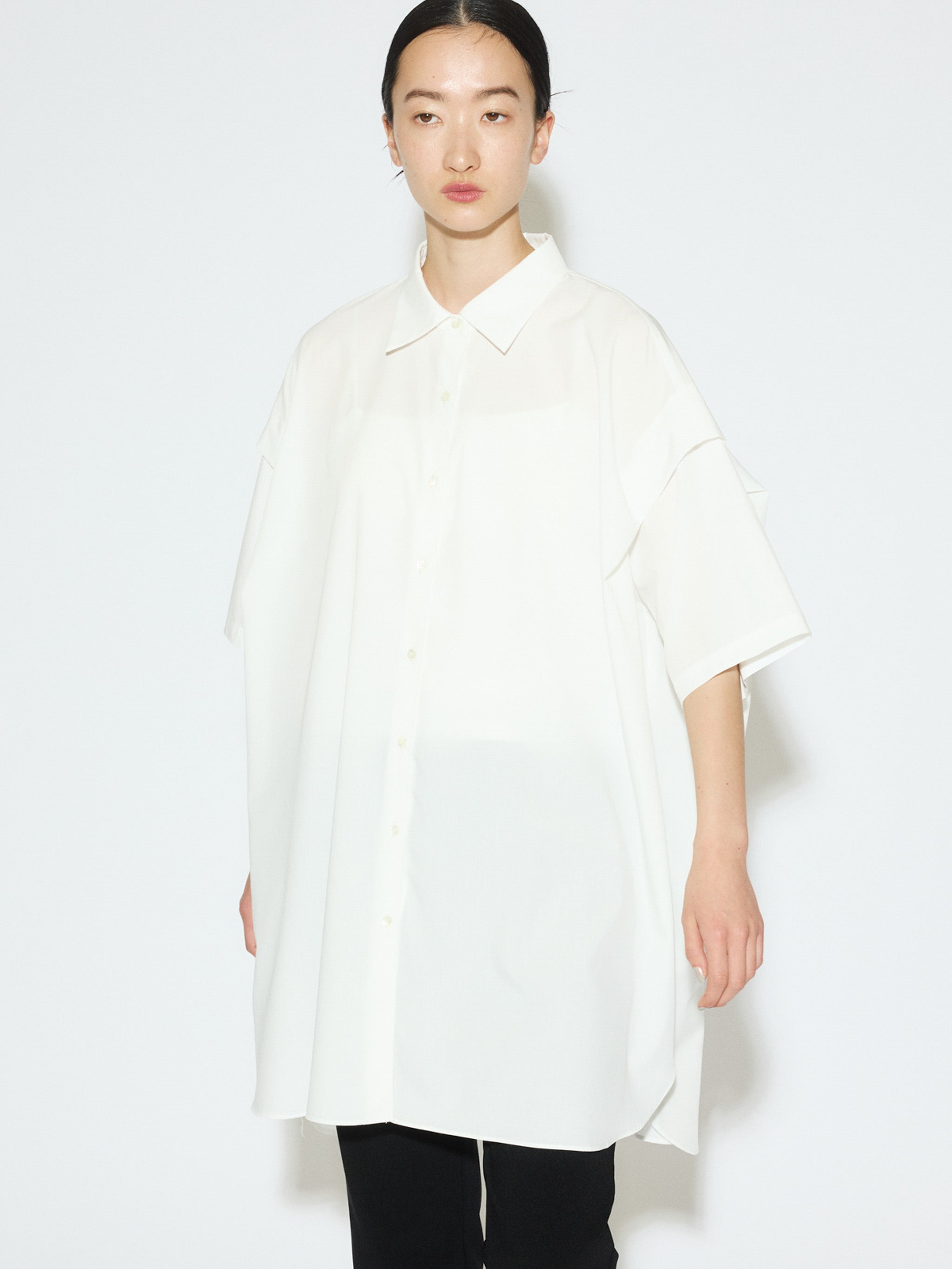 tucked shoulder wide shirt