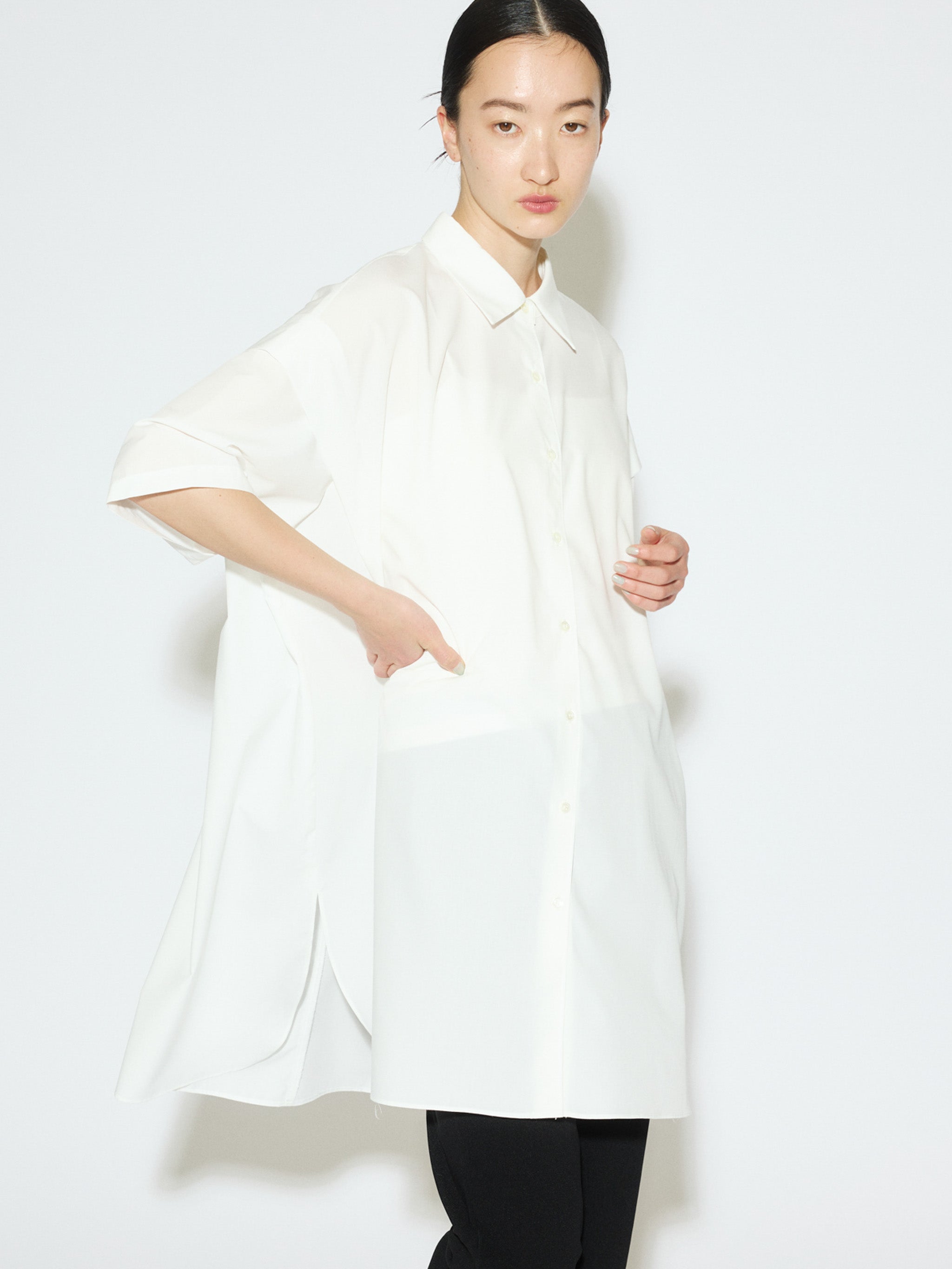 tucked shoulder wide shirt