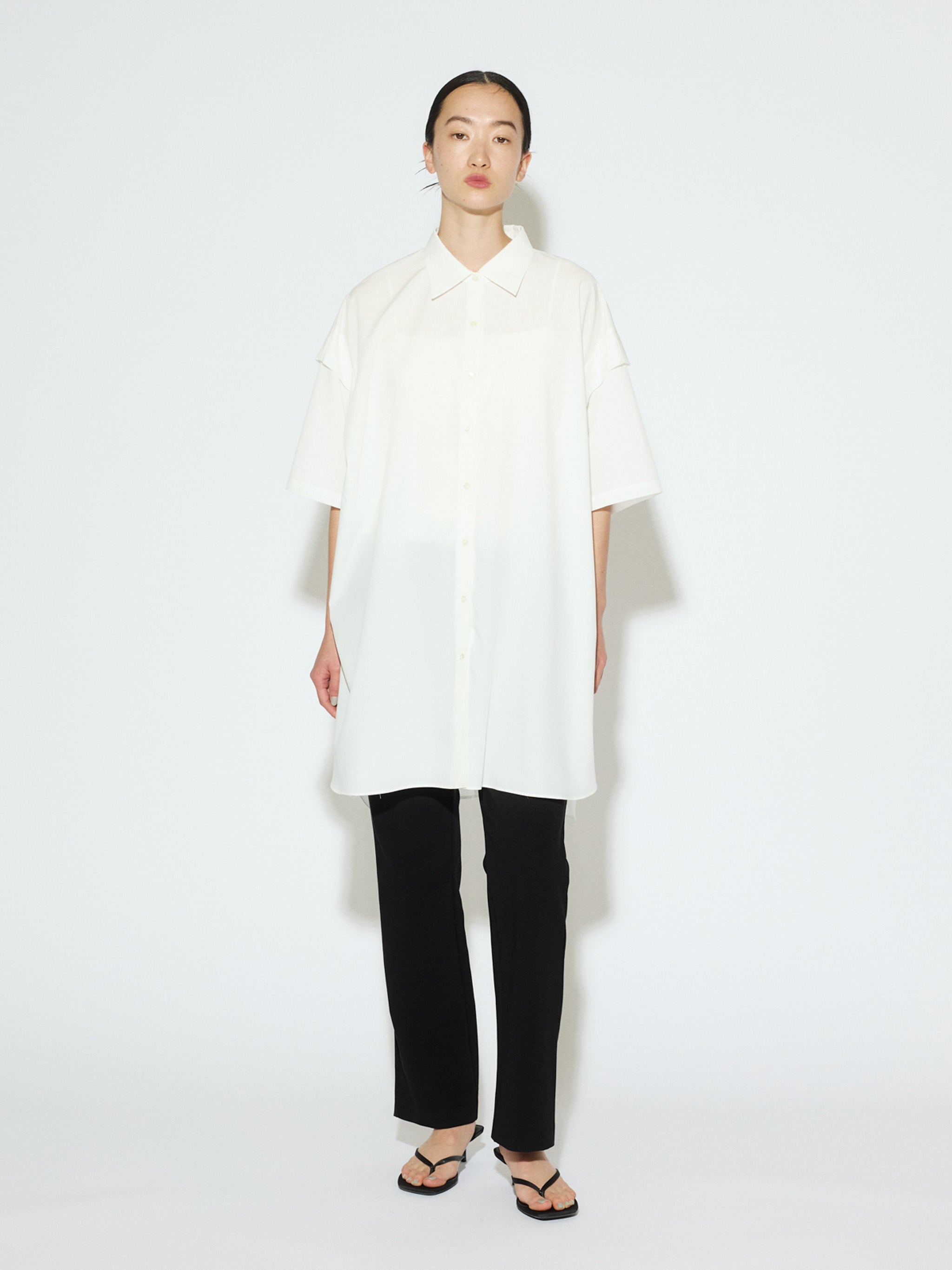 tucked shoulder wide shirt