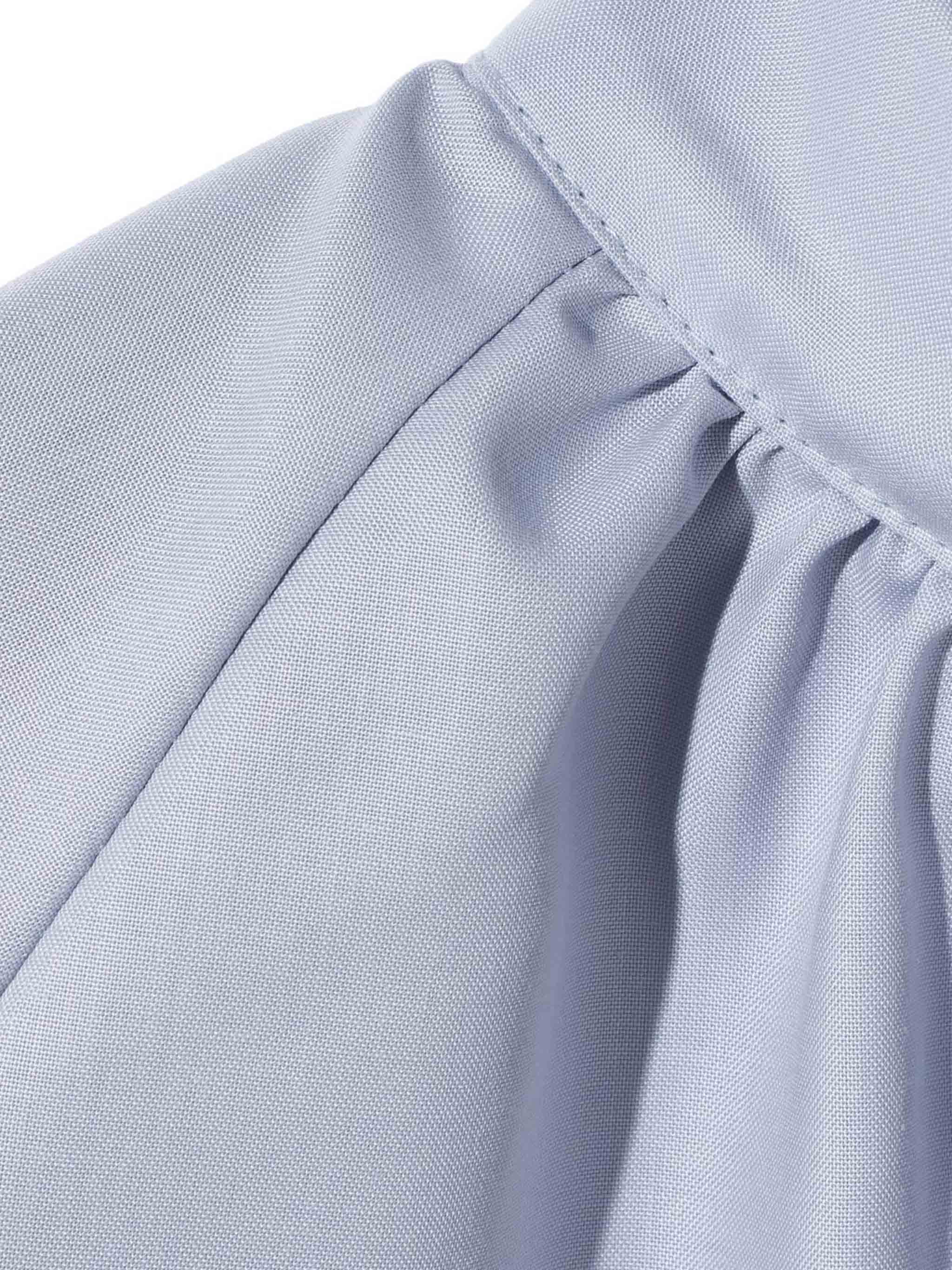 high neck gather blouse [A]