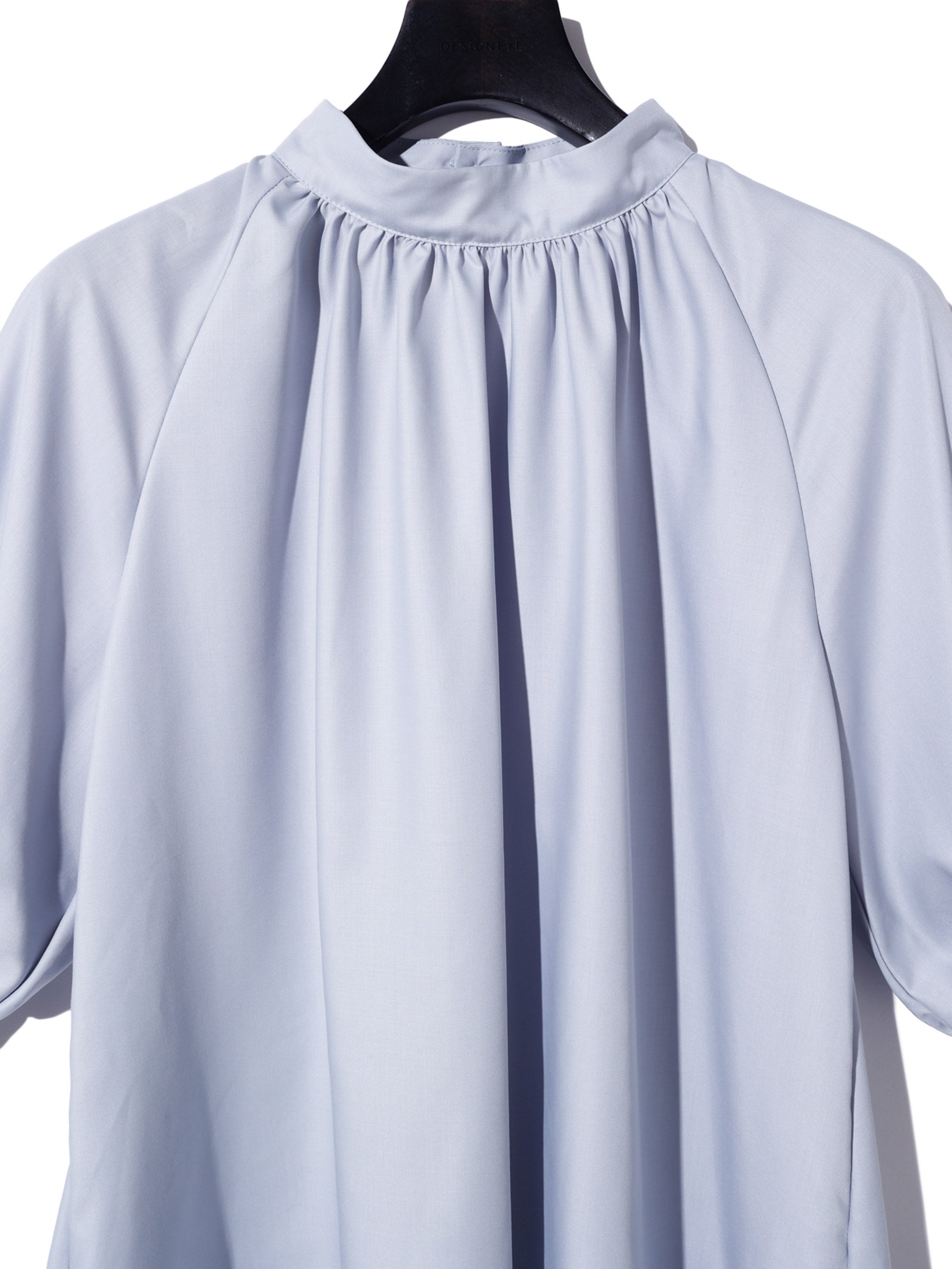 high neck gather blouse [A]