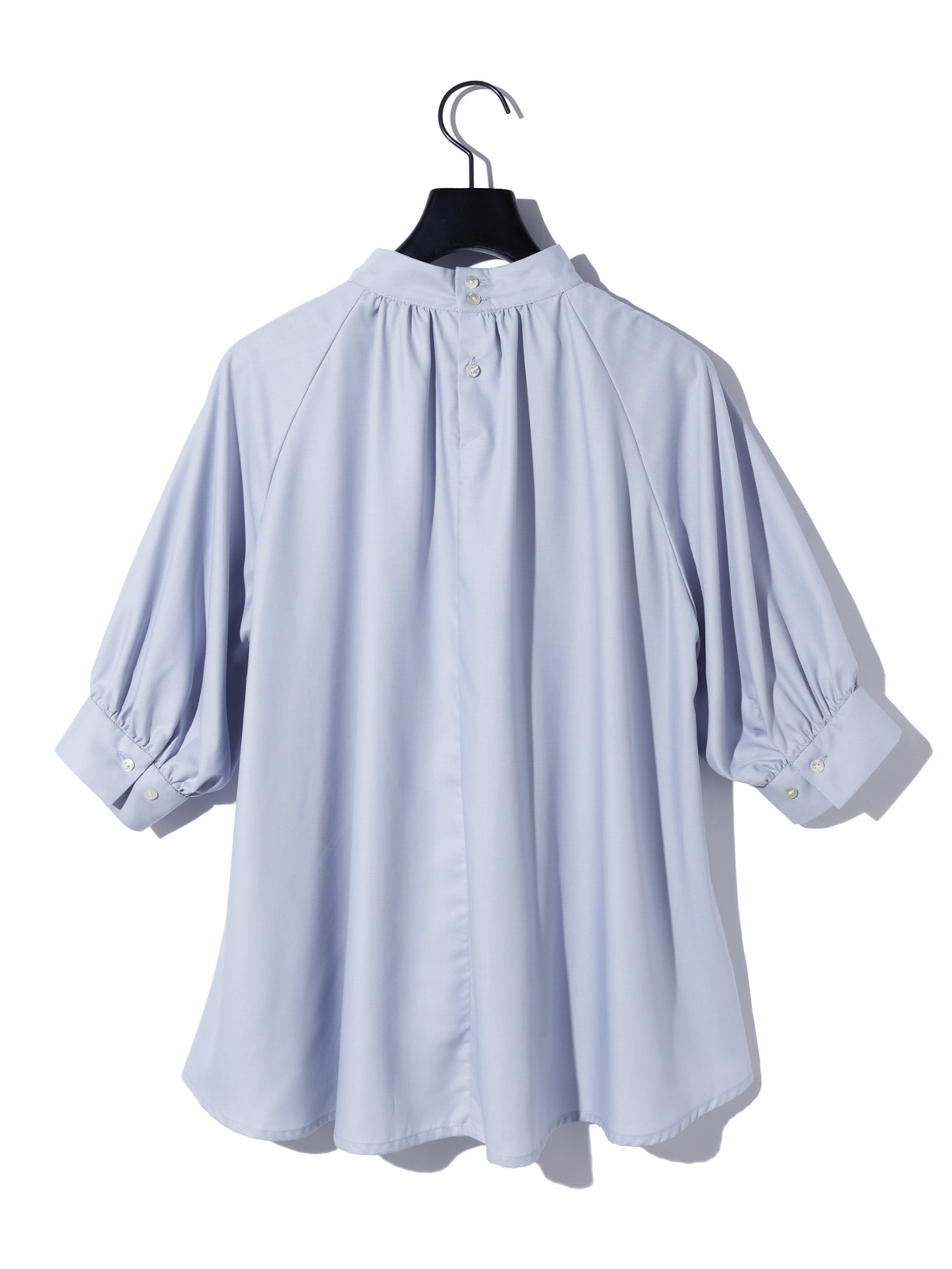 high neck gather blouse [A]