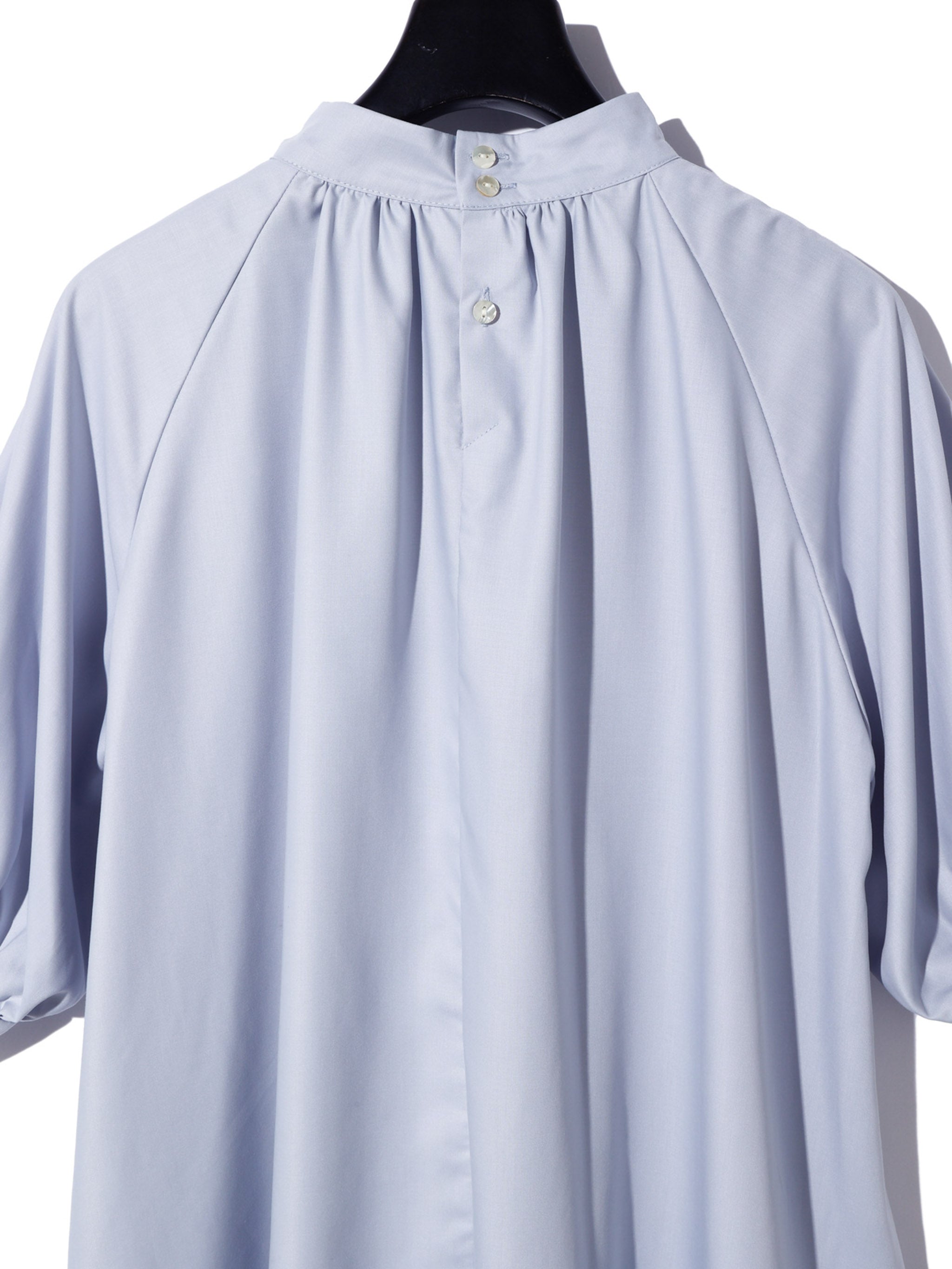 high neck gather blouse [A]